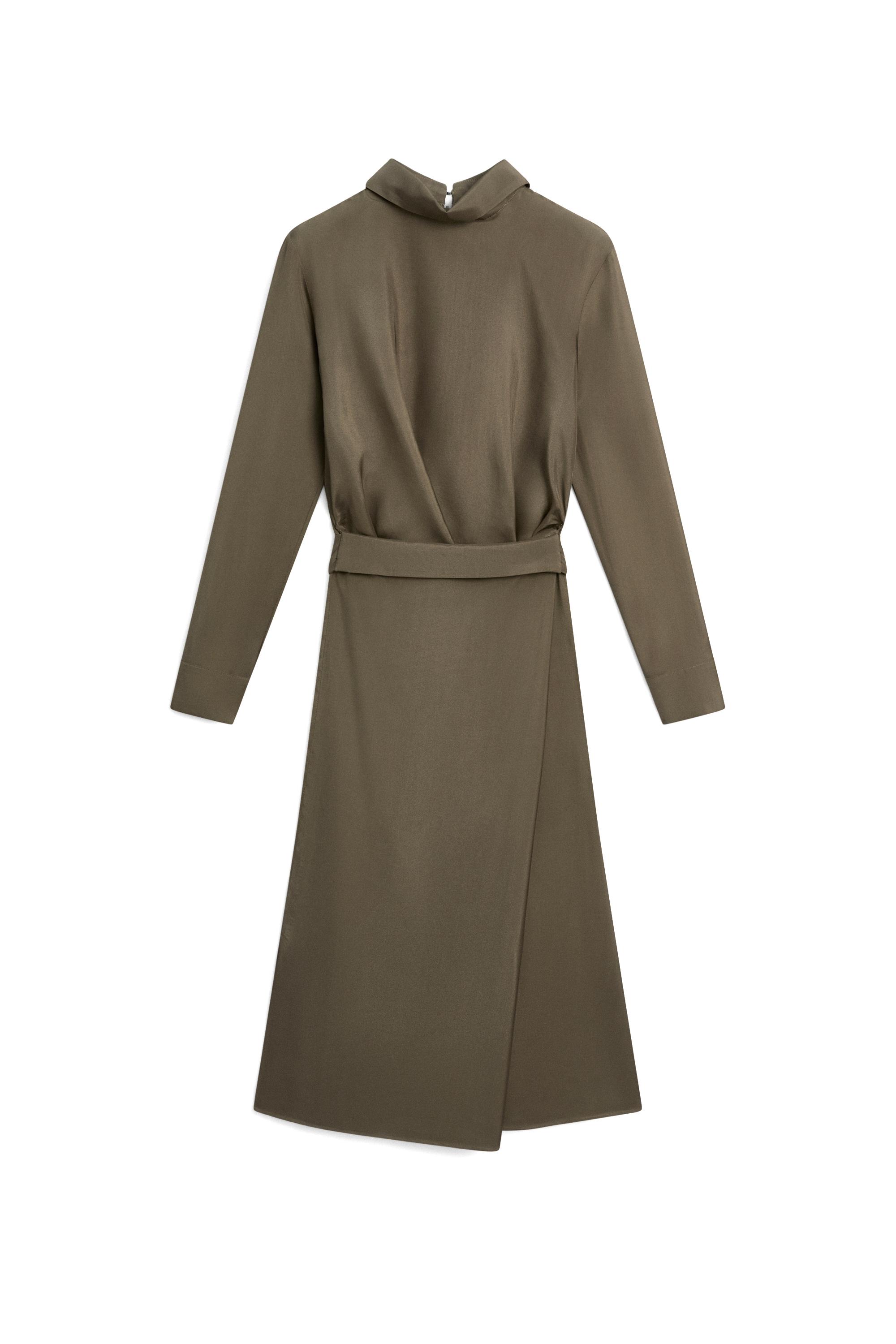 Flowing asymmetric midi dress - LIMITED EDITION by Massimo Dutti