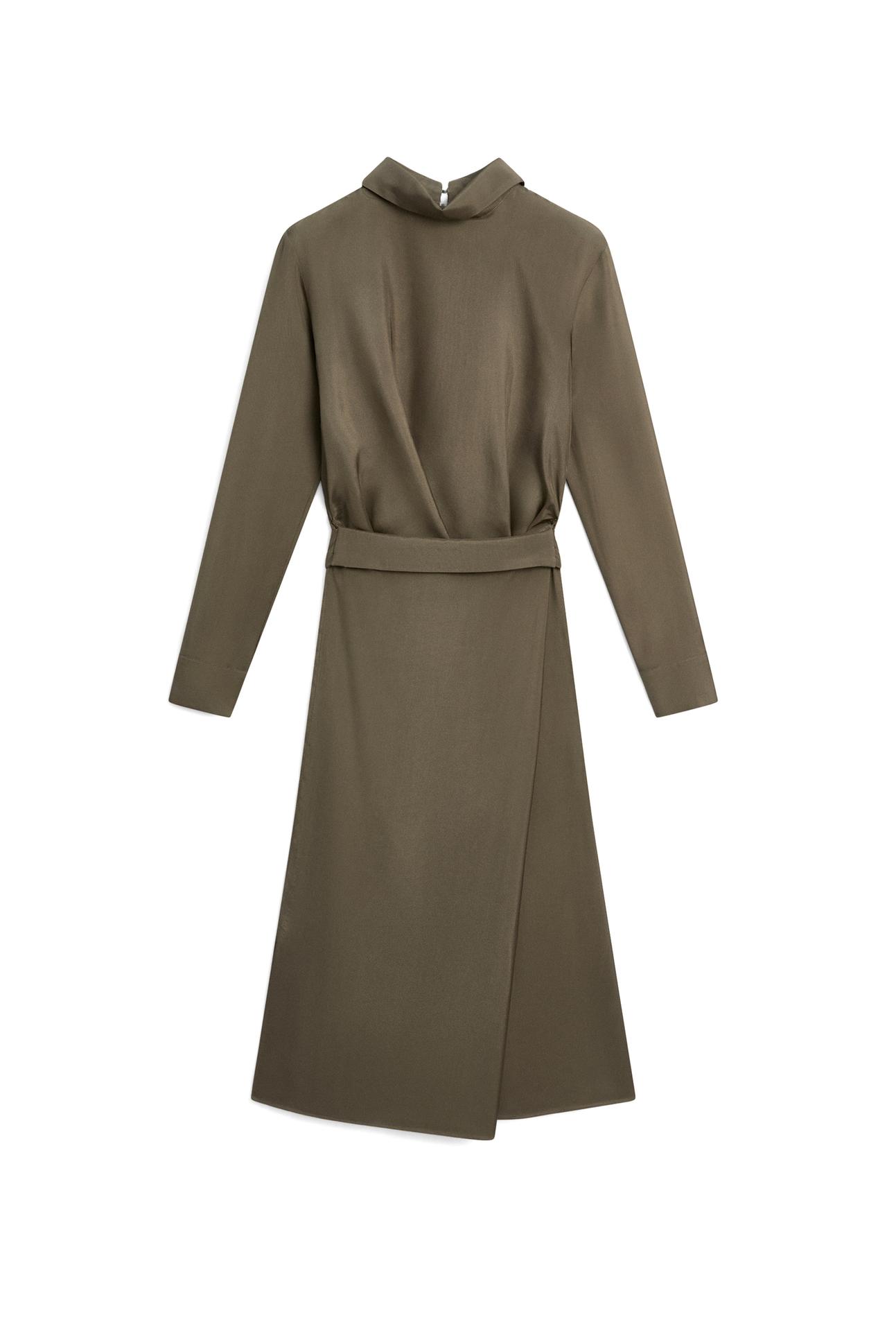 Flowing asymmetric midi dress - LIMITED EDITION — MOLE BROWN