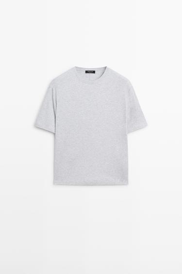 Oversize 100% cotton short sleeve T-shirt — GREY 2