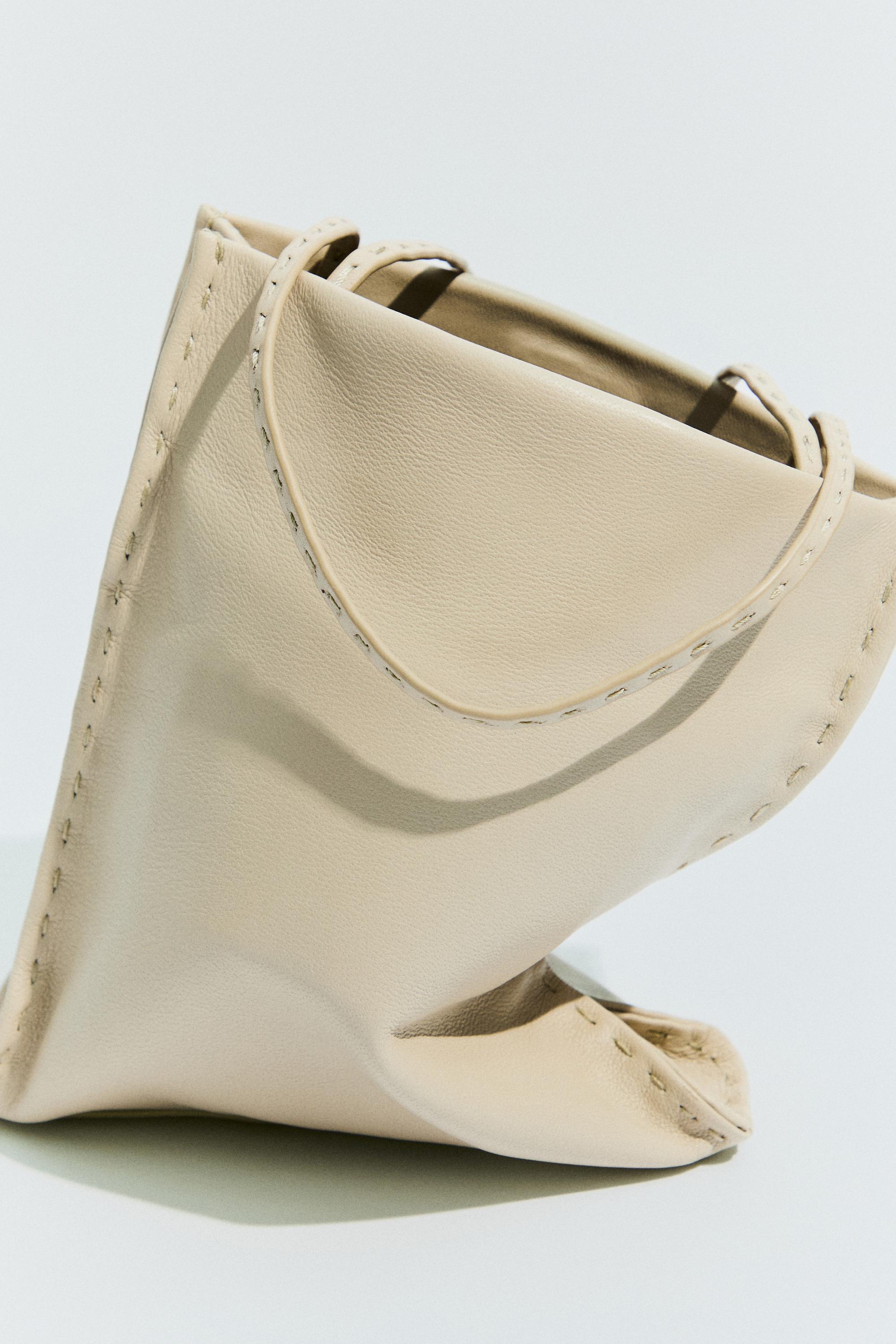 Nappa leather double compartment bag — Gold