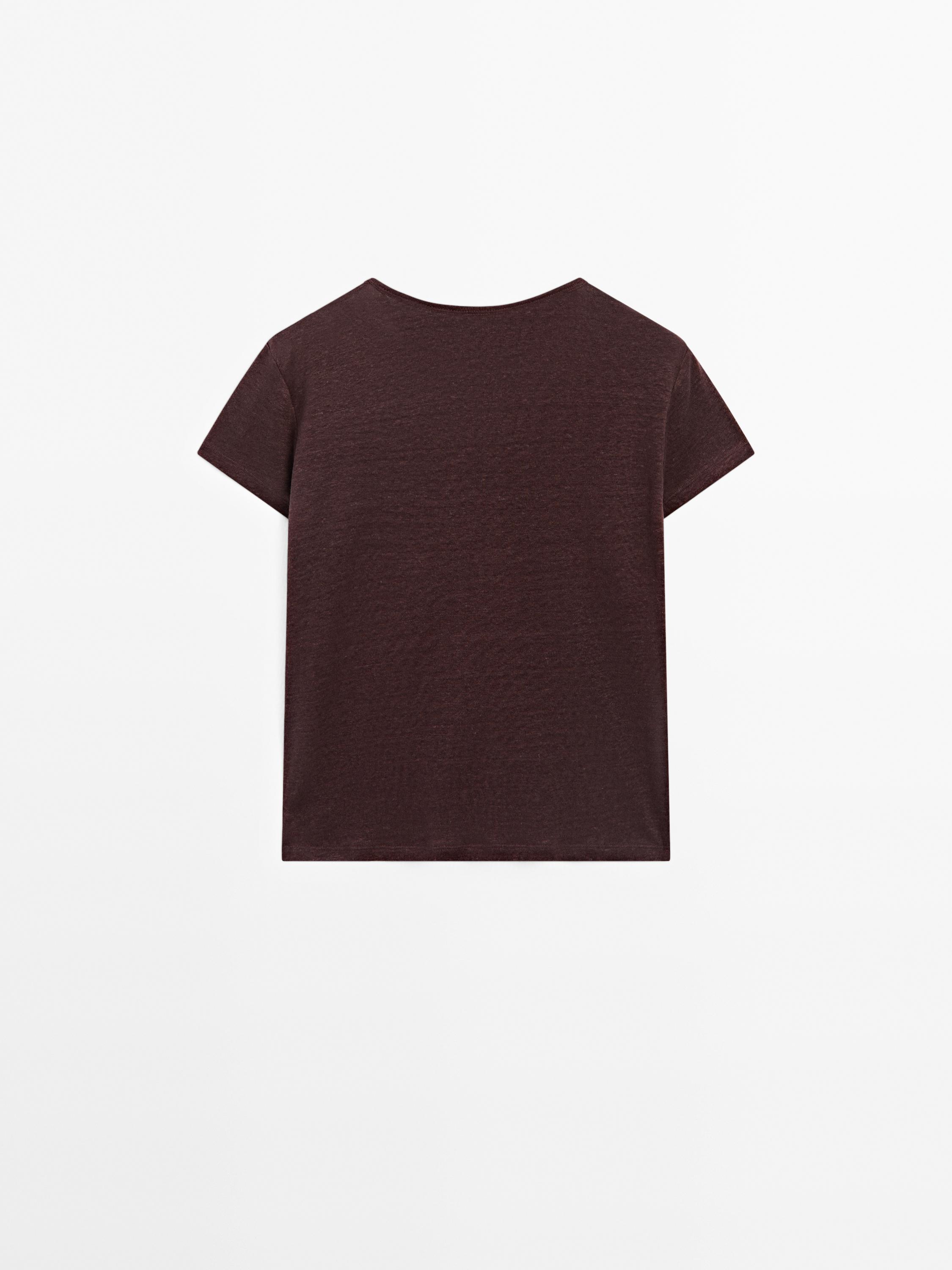 100% linen short sleeve T-shirt