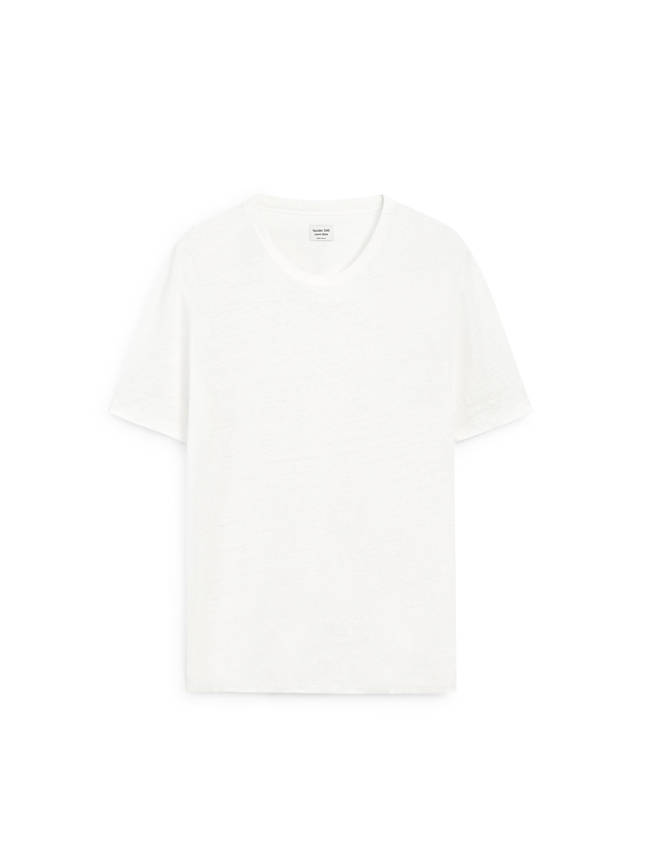 100% linen short sleeve T-shirt - LIMITED EDITION — Off white