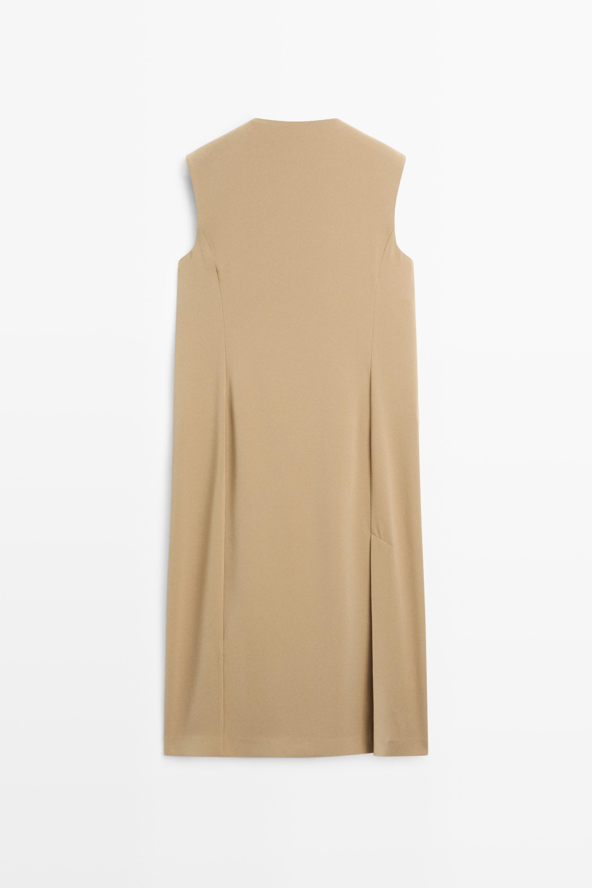 Wrap midi dress with pocket detail - STUDIO — Caramel