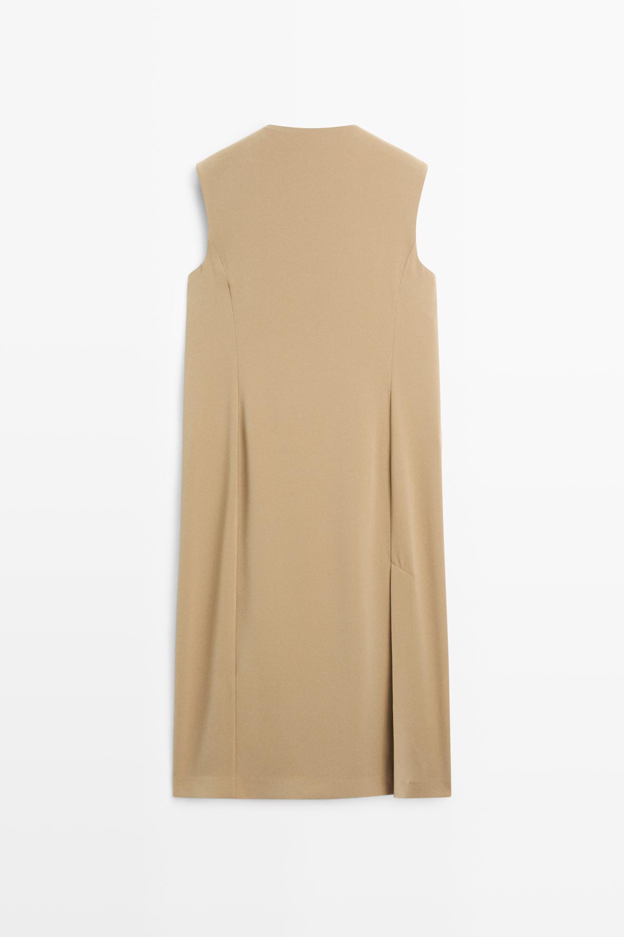 Wrap midi dress with pocket detail - STUDIO — Caramel