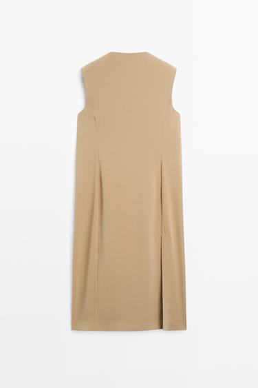 Wrap midi dress with pocket detail - STUDIO — Caramel 6