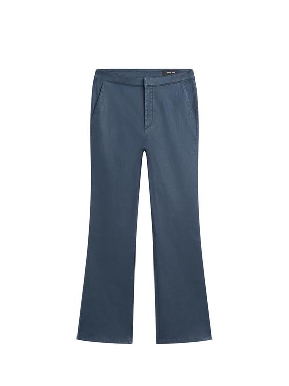 Mumlu görünümlü İspanyol paça crop fit pantolon