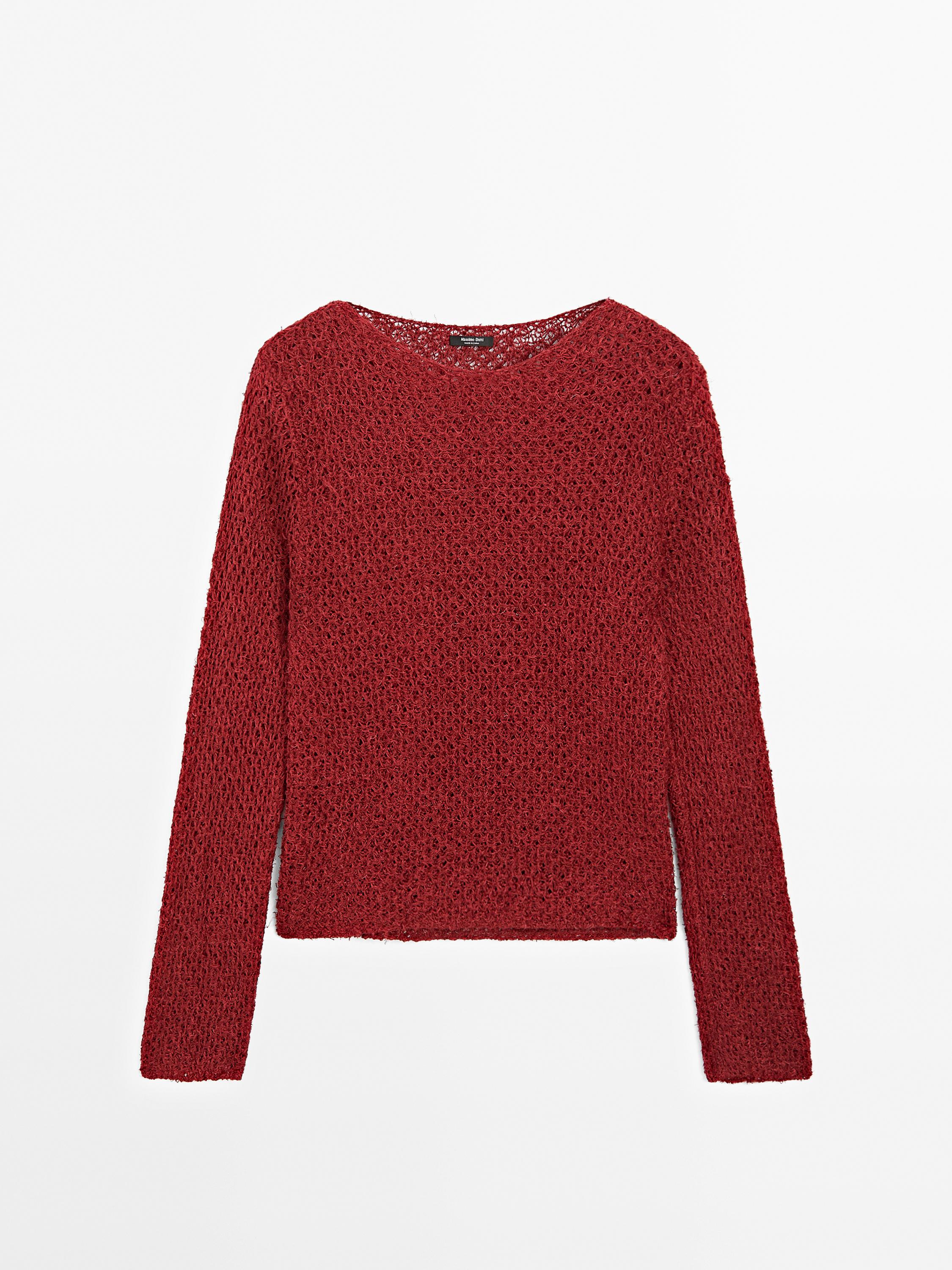 Cutwork sweater with thread detail