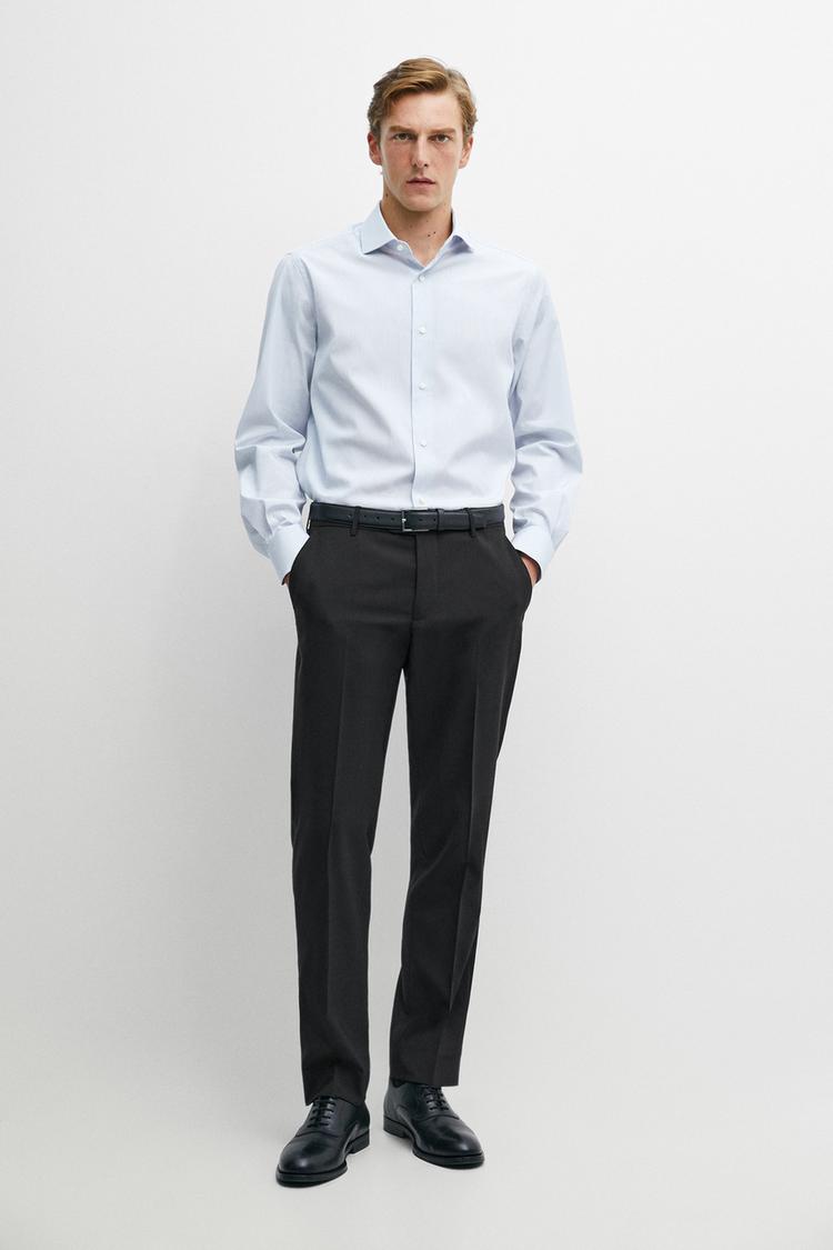 100% cotton striped shirt — WHITE