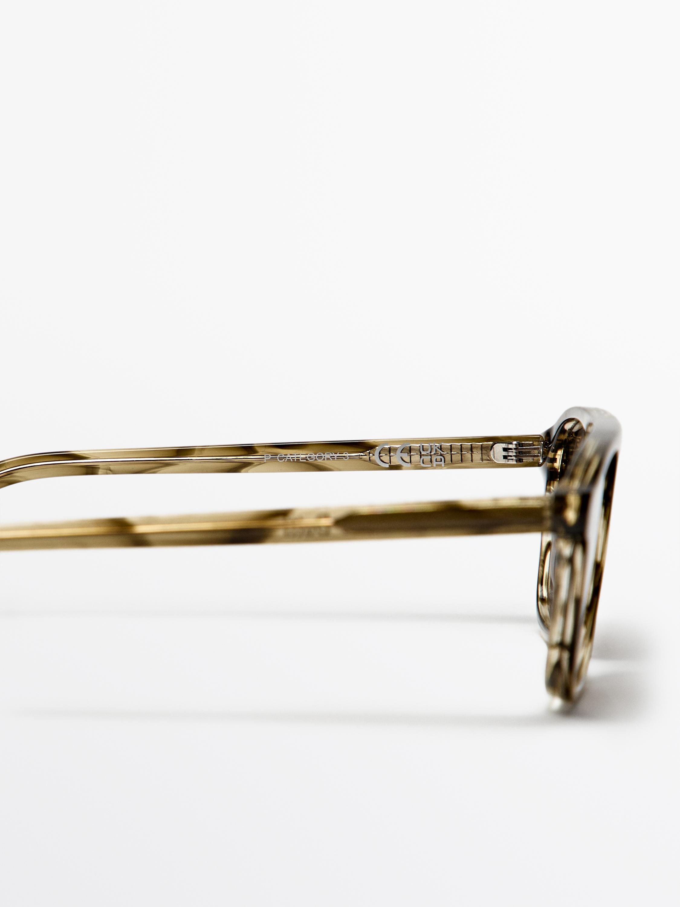 D-frame sunglasses — GREEN MARL