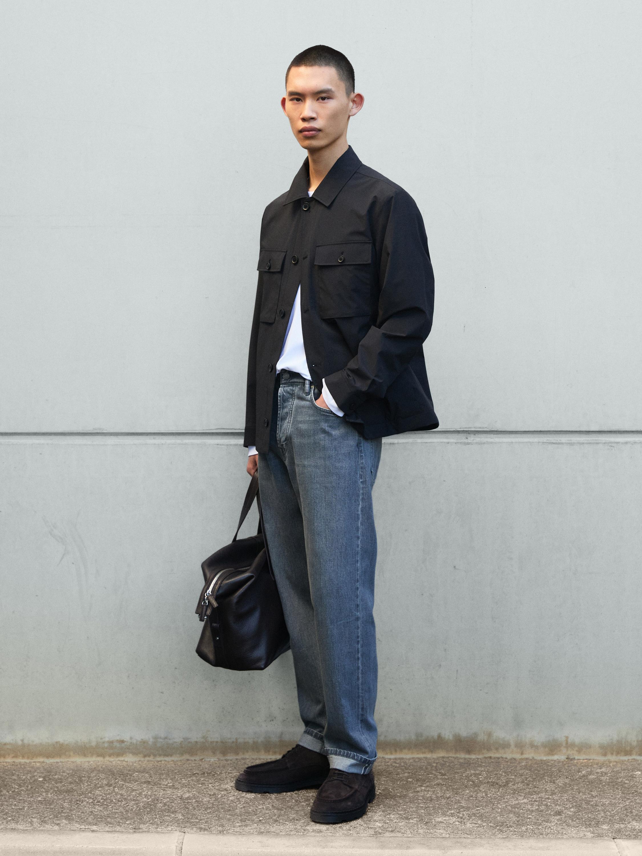 Short jacket with pocket details — NAVY BLUE