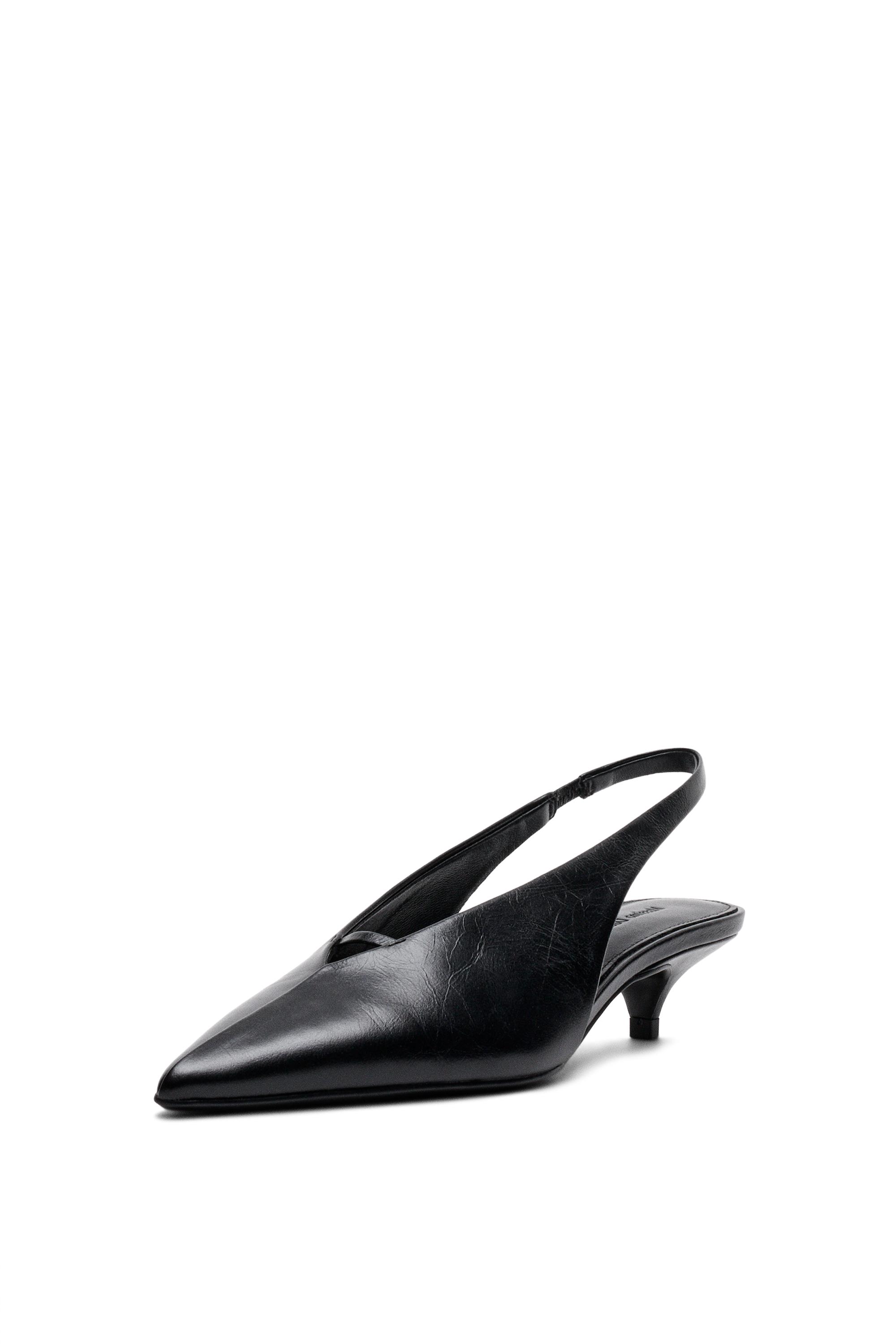 Slingback heels — BLACK