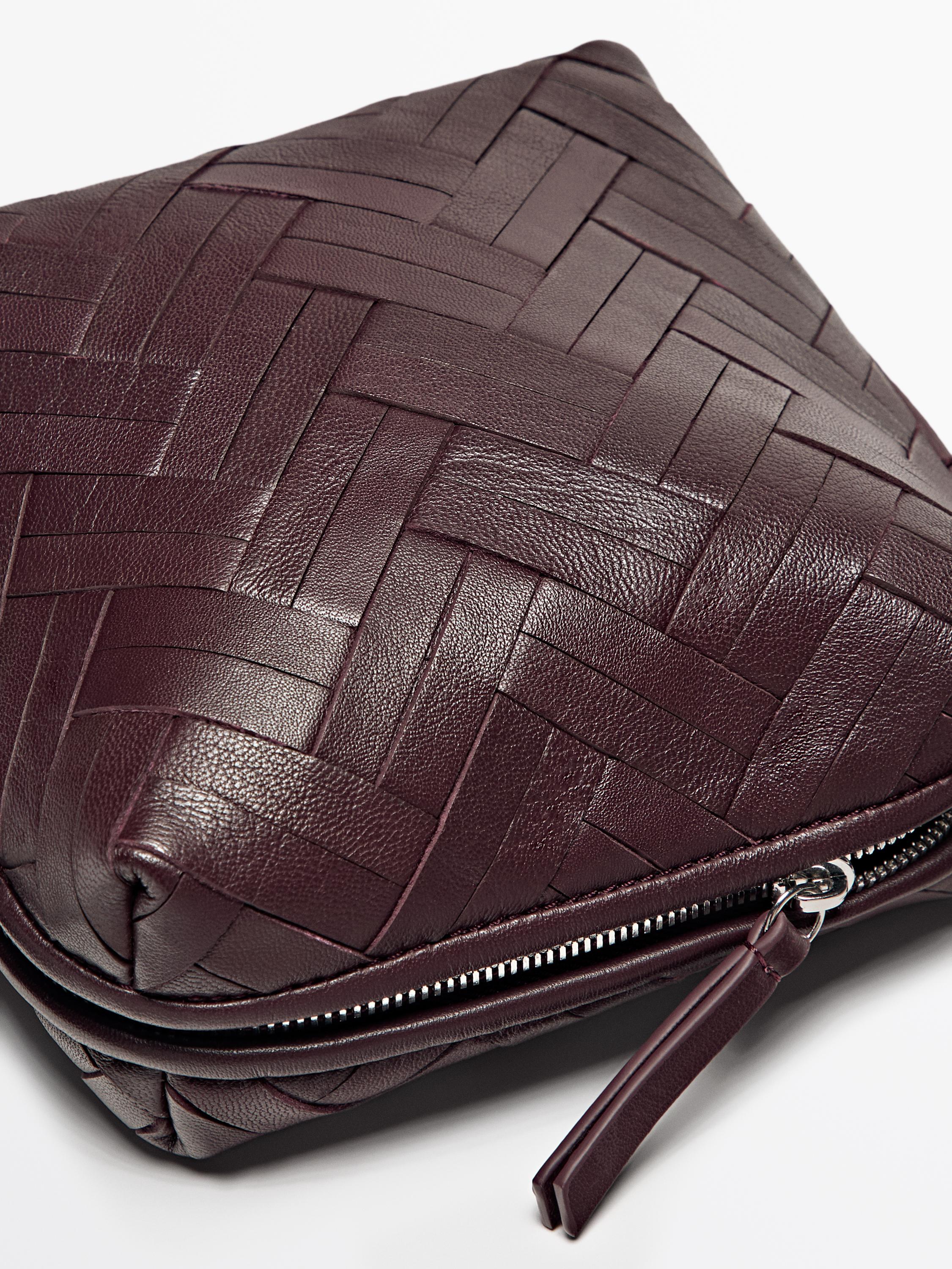 Braided nappa bucket bag