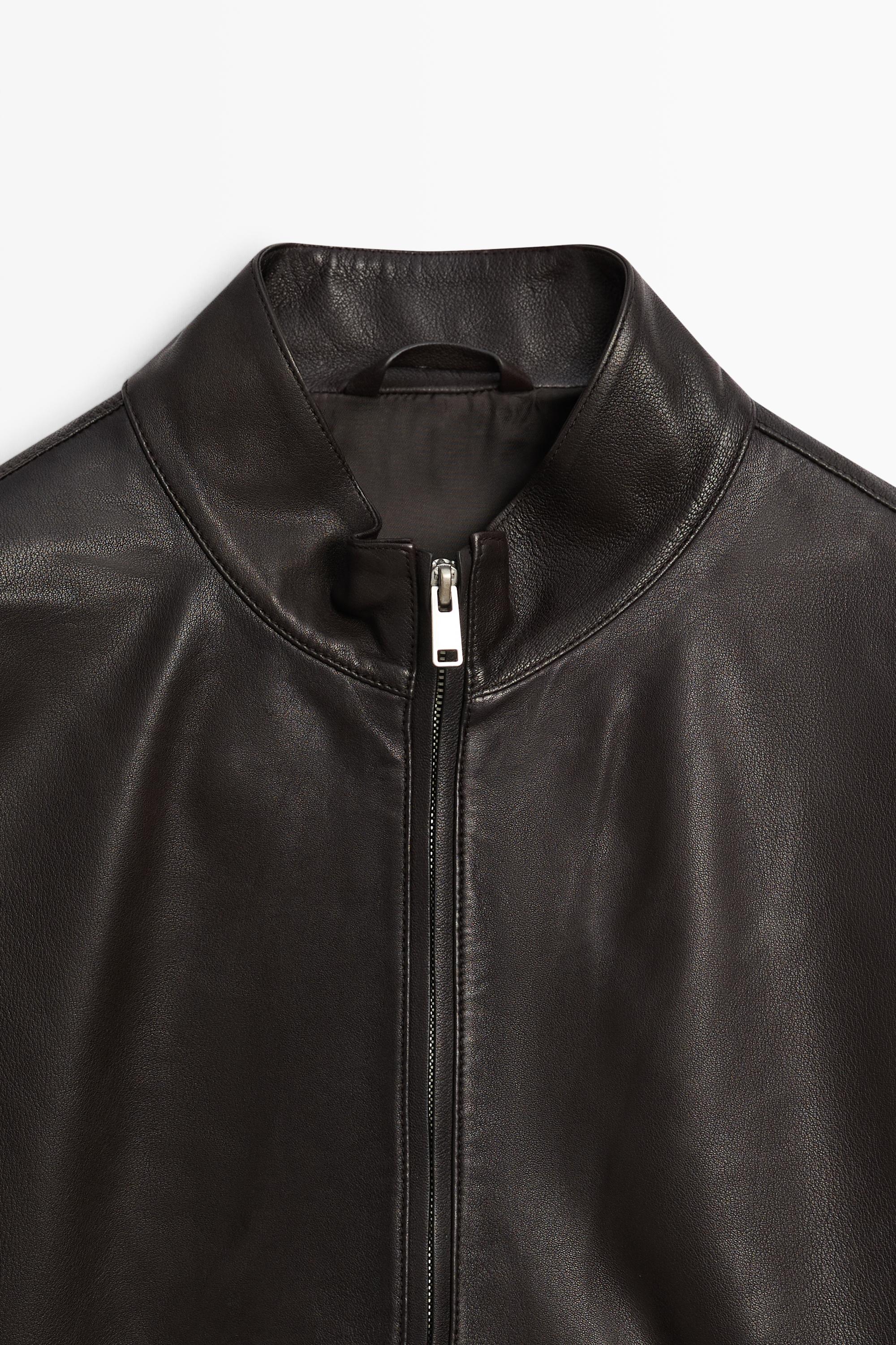 Nappa leather jacket — BROWN