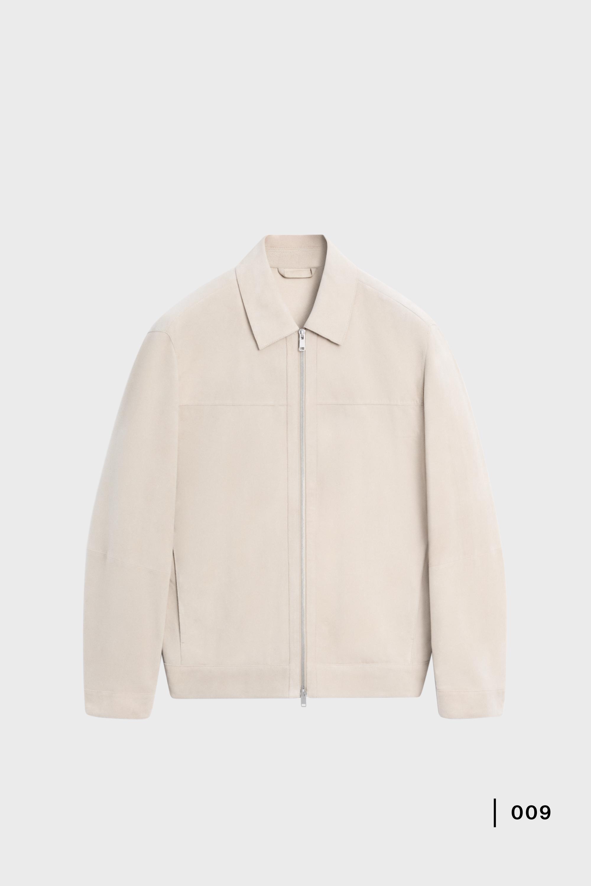 100% linen total look bomber jacket — BEIGE