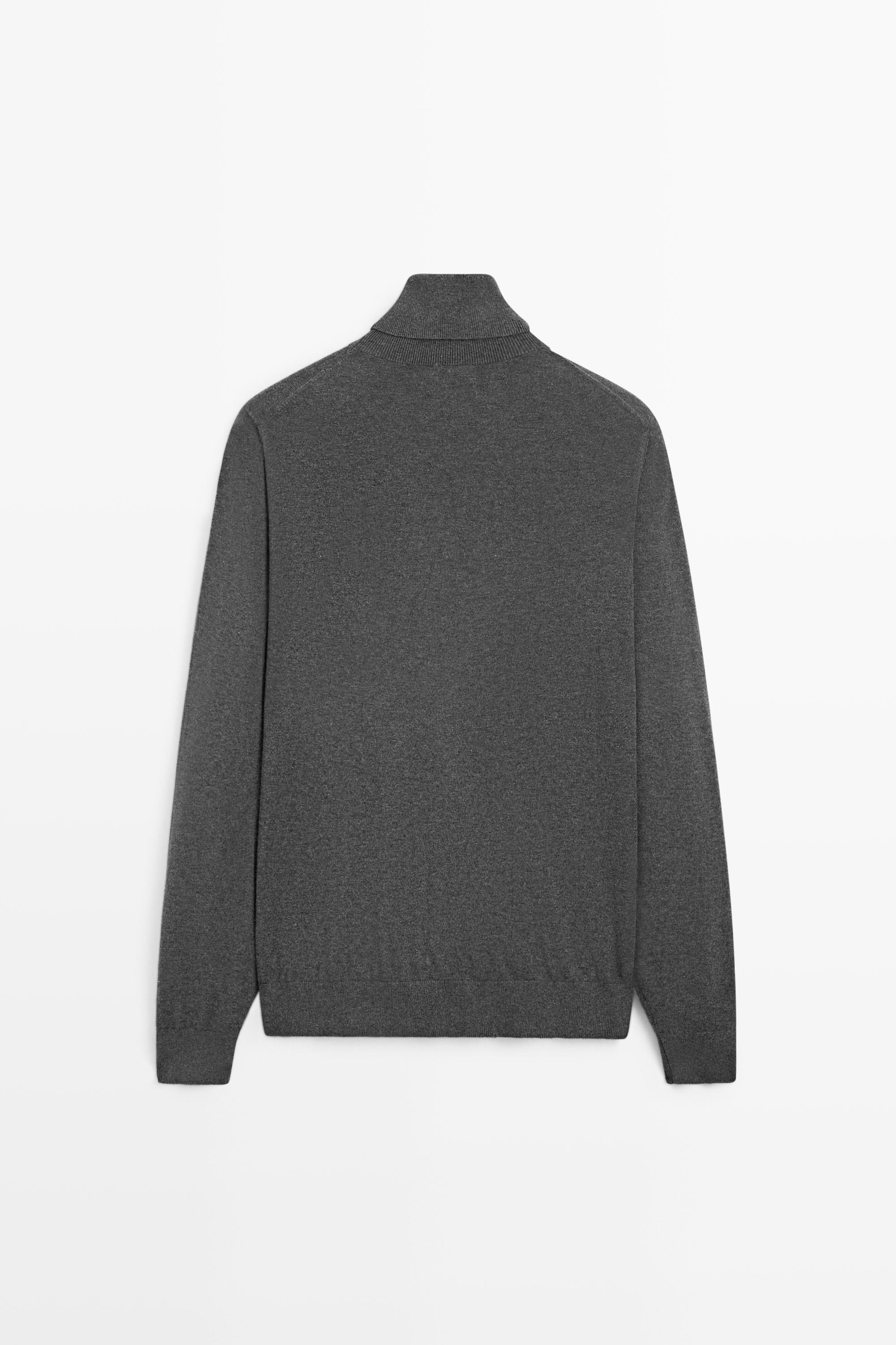 Pull en maille à col montant en coton mélangé