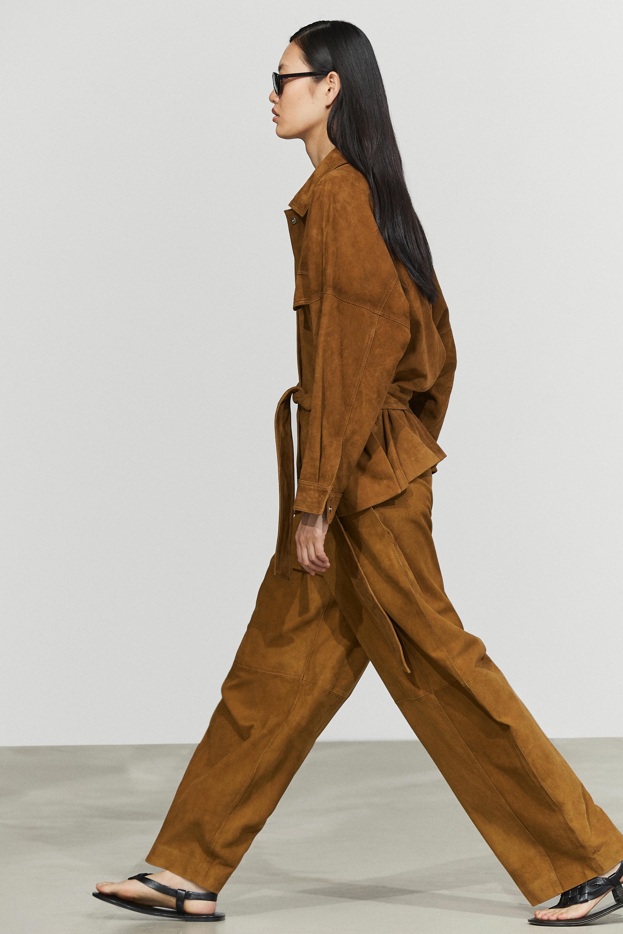 Veste en croûte de cuir