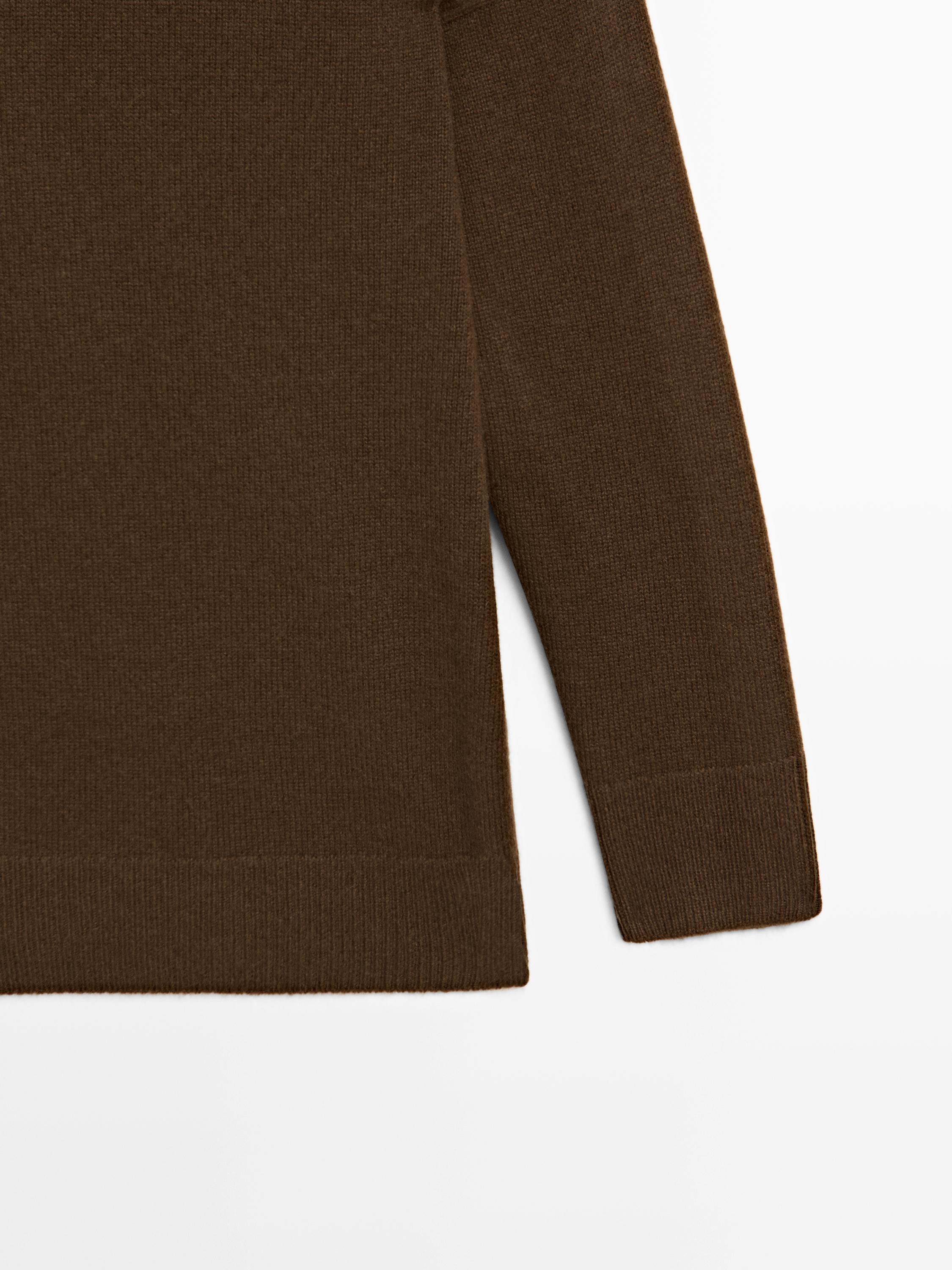 100% cashmere oversize knit sweater — TOFFEE