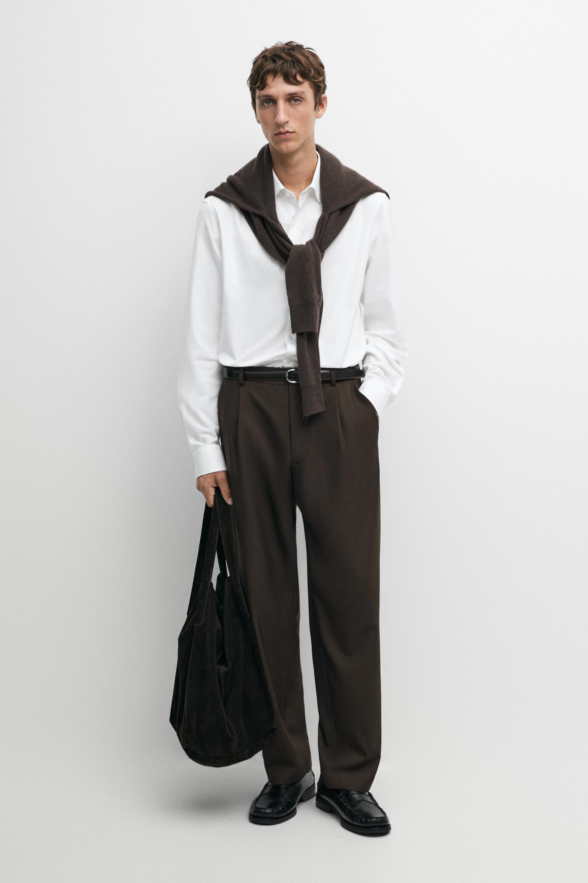 100% cotton regular fit shirt — WHITE