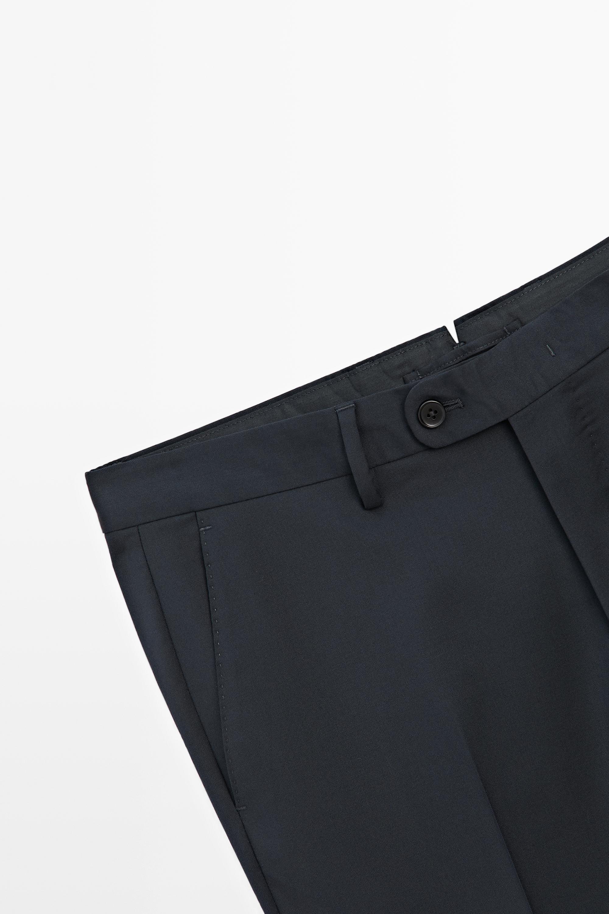 Cold wool suit trousers — NAVY BLUE