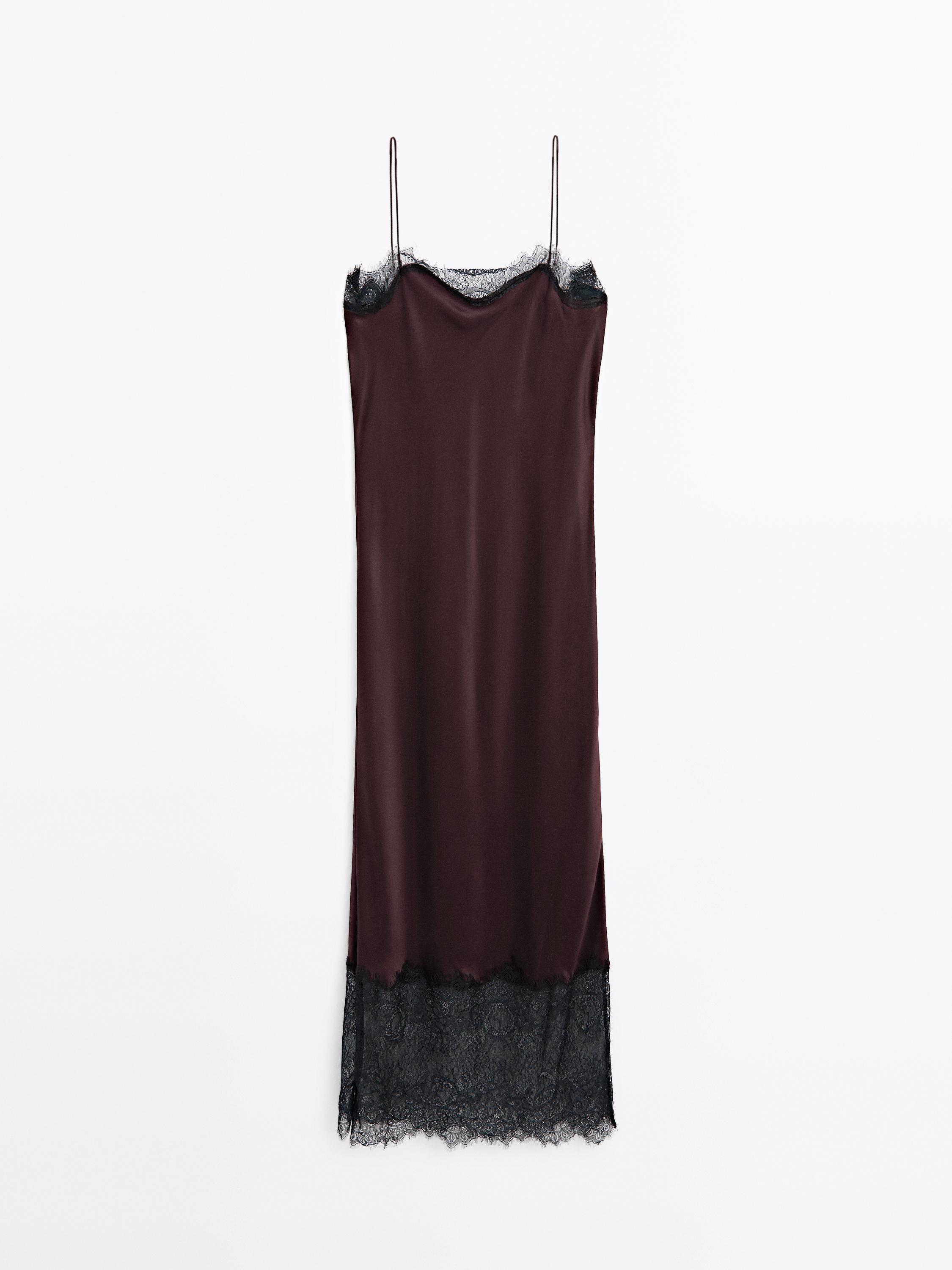 Vestito lungo lingerie satinato - studio