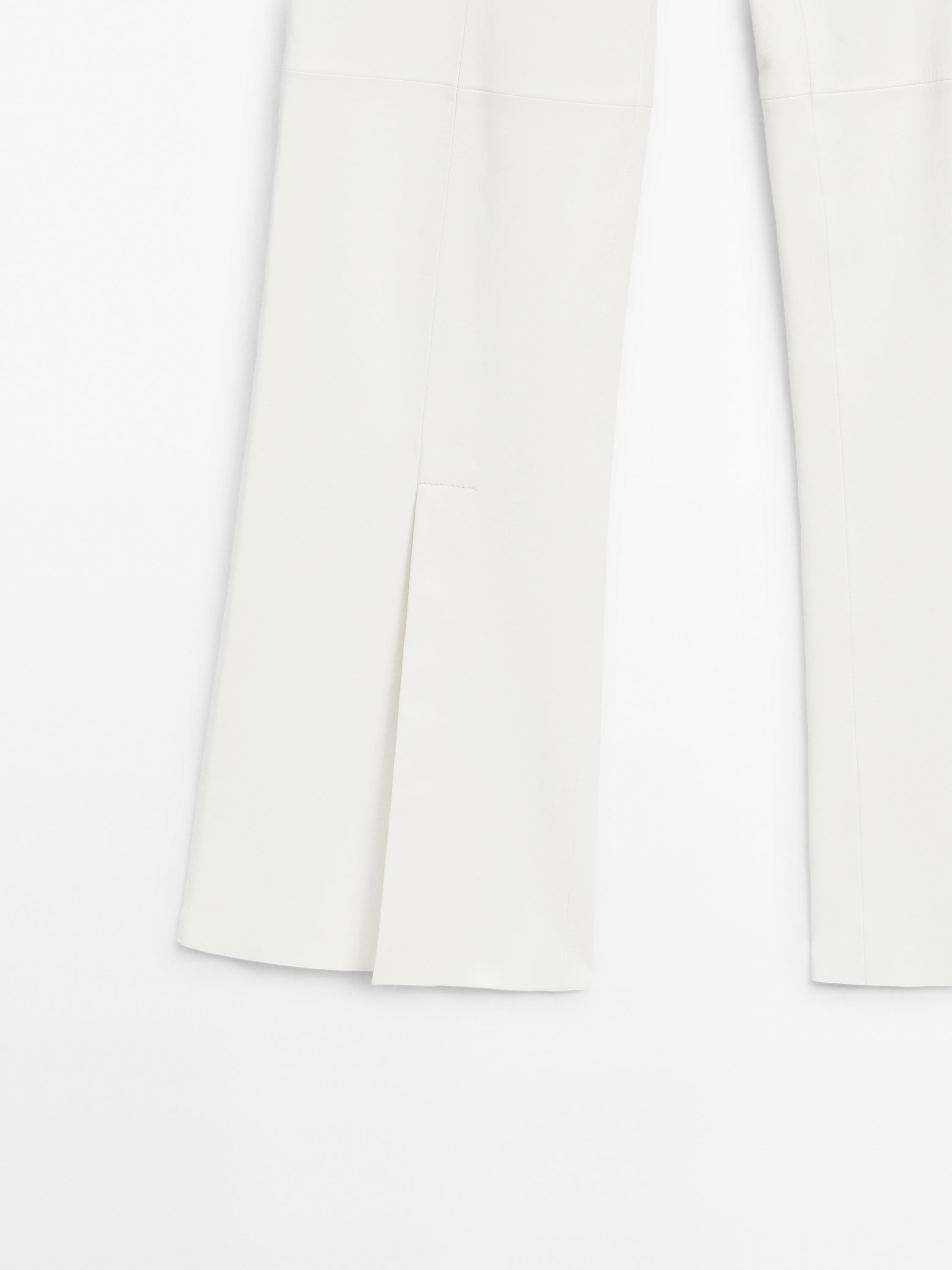 Flared leather trousers with vents - Studio