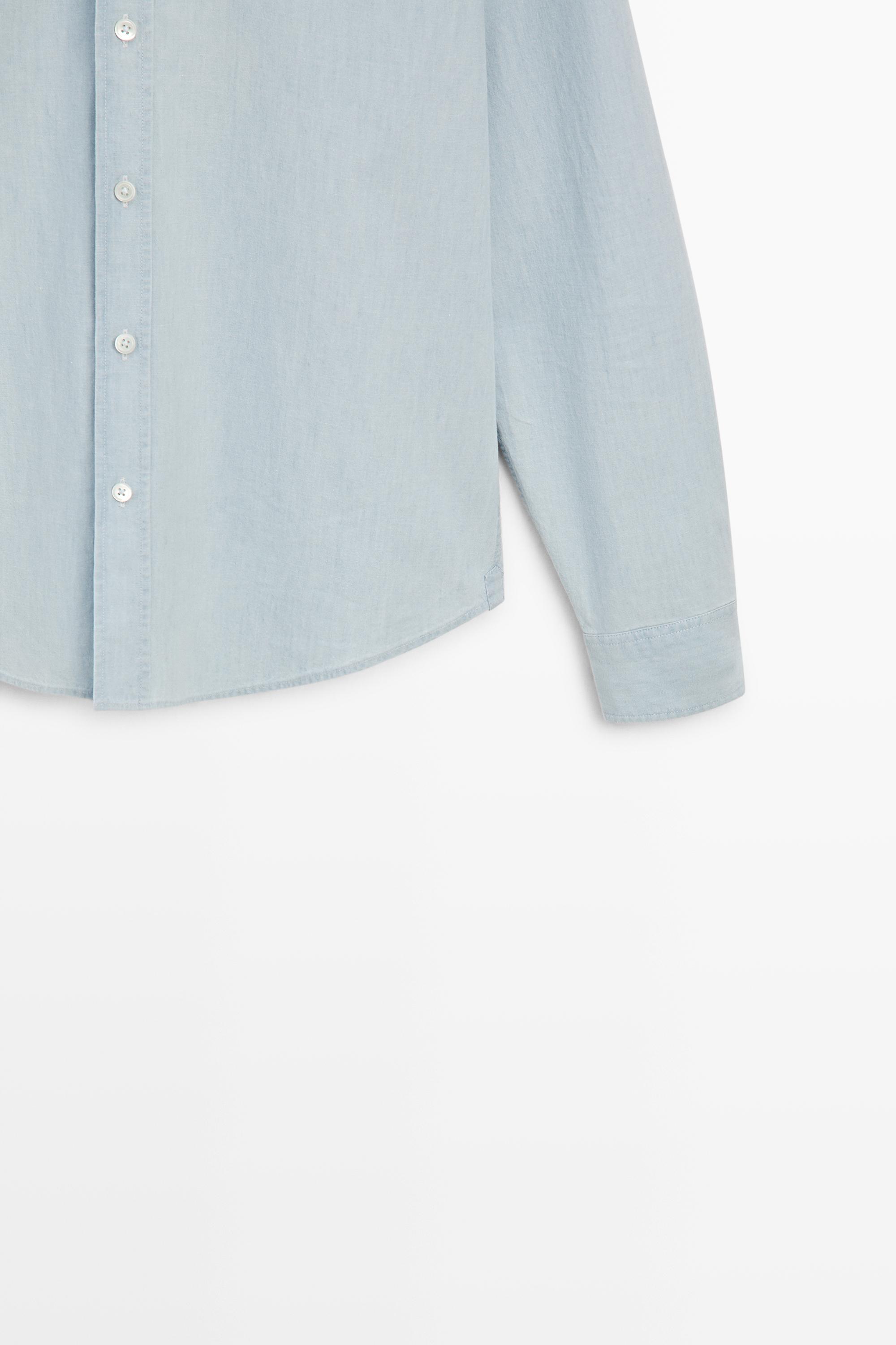 100% cotton denim shirt — SKY BLUE