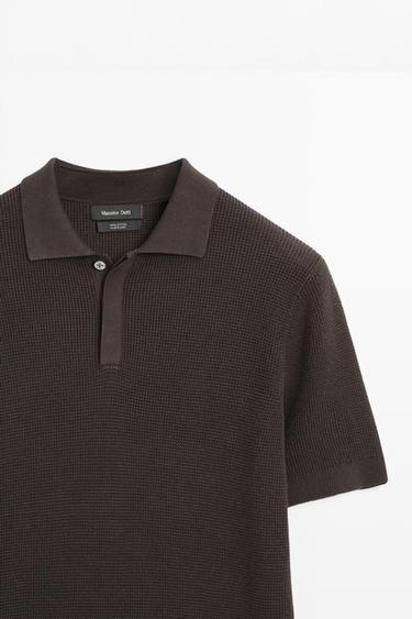 100% cotton short sleeve polo shirt — BROWN MARL 4