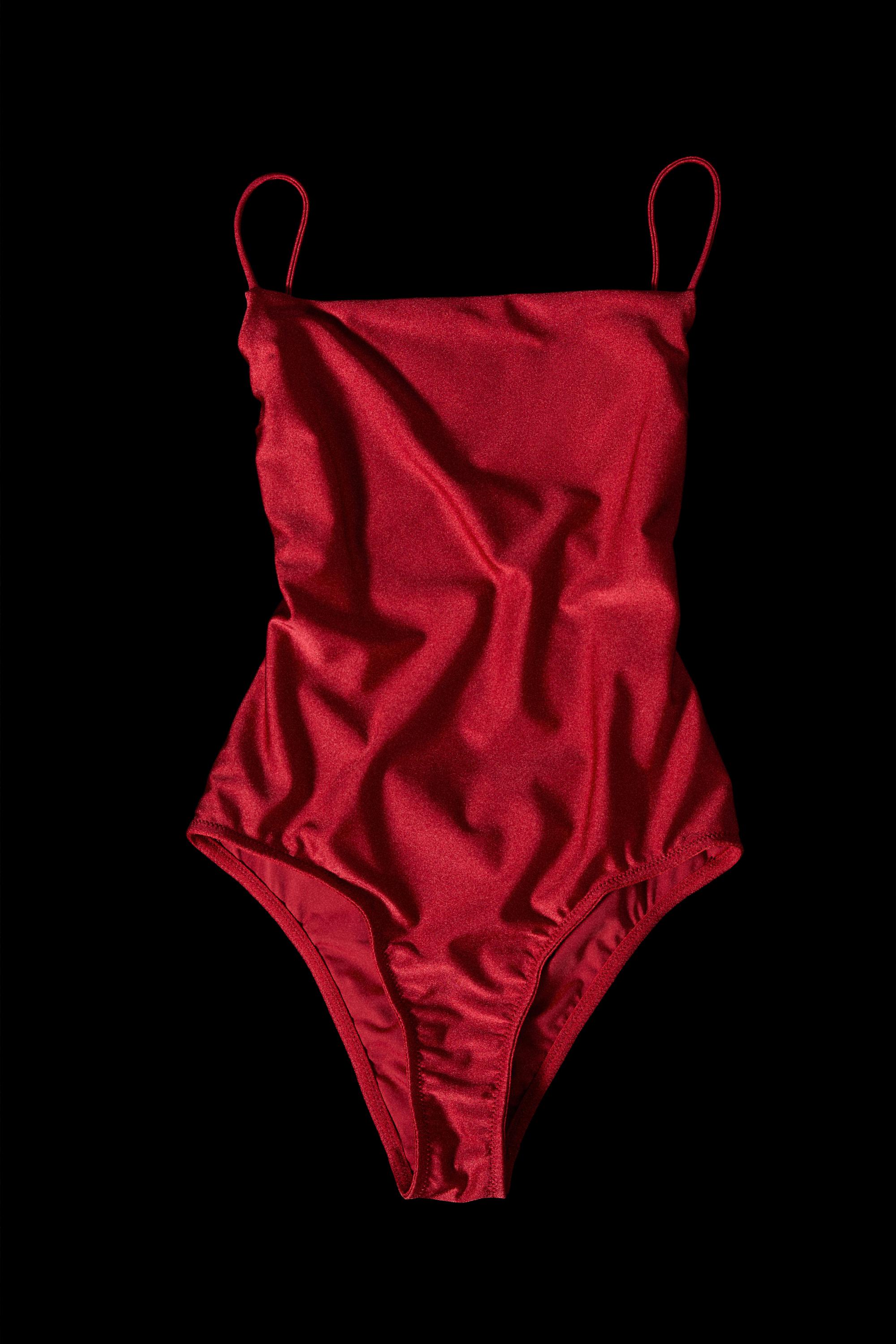 Swimsuit with thin straps — RED