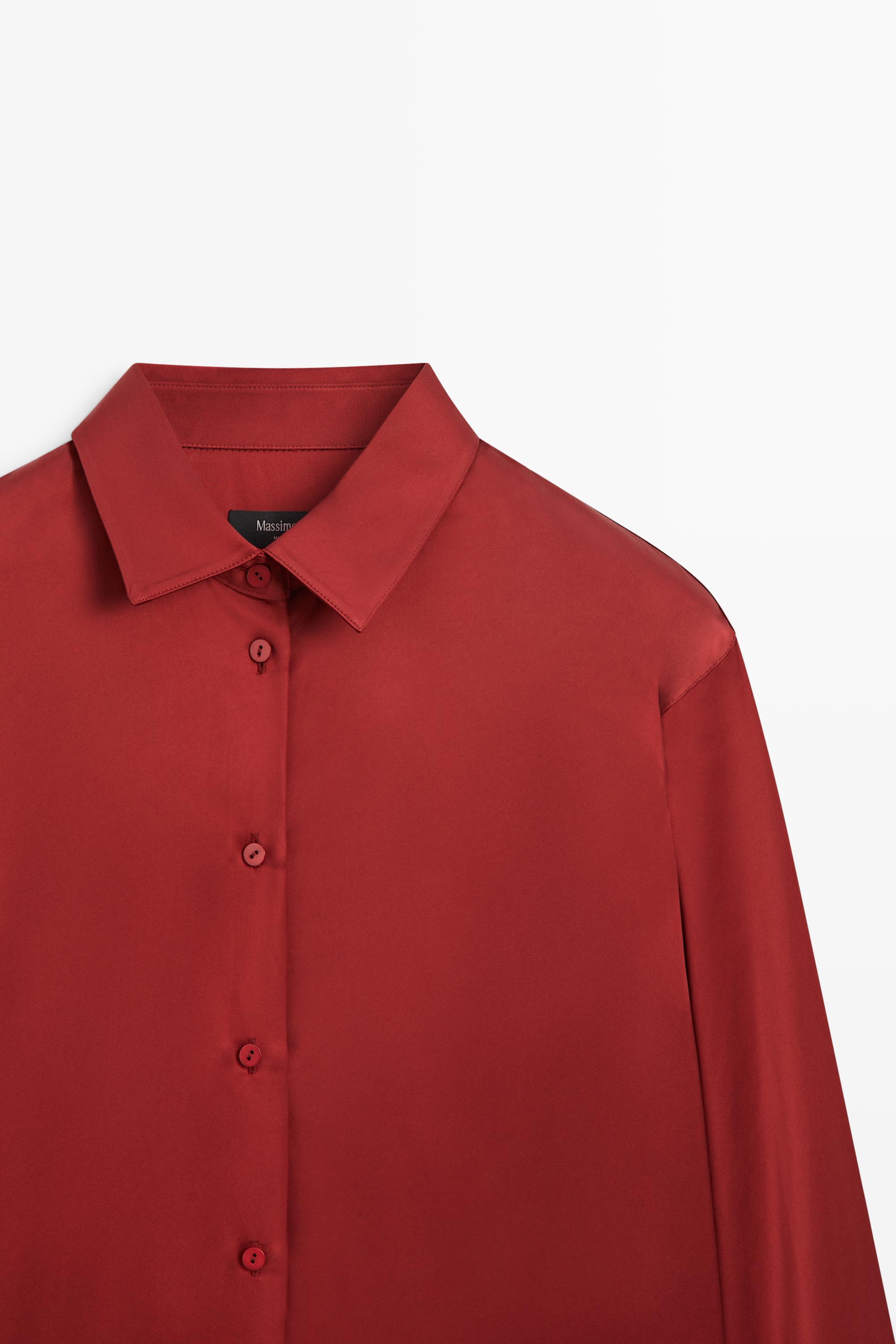 Flowing satin shirt