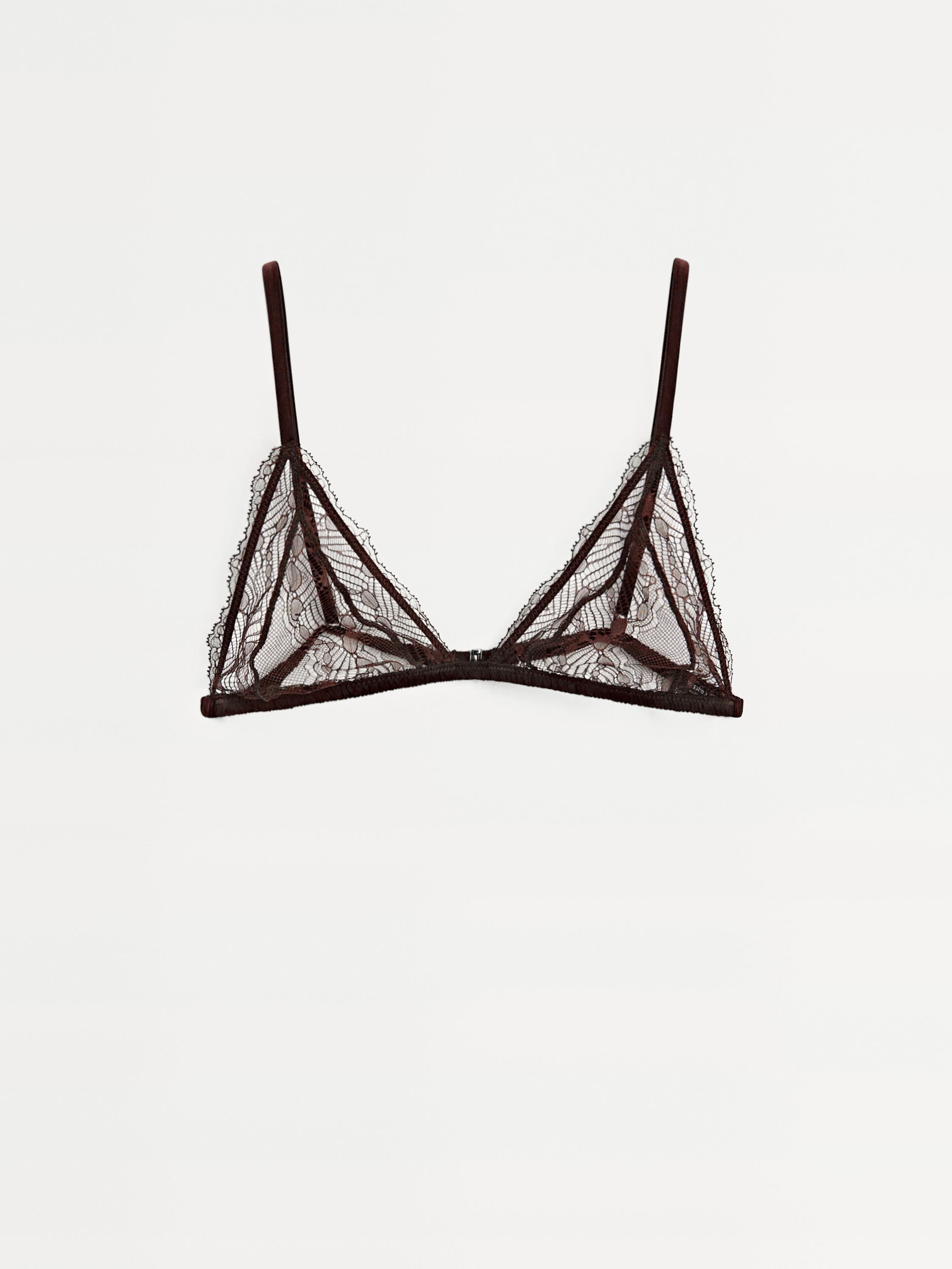Bralette triángulo encaje