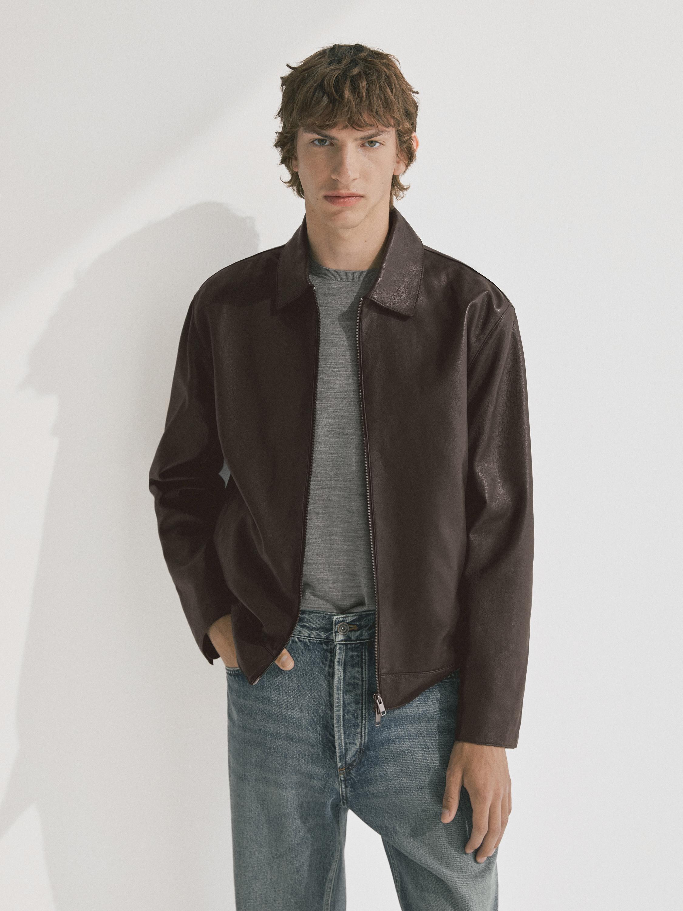 Nappa sheepskin jacket — BROWN