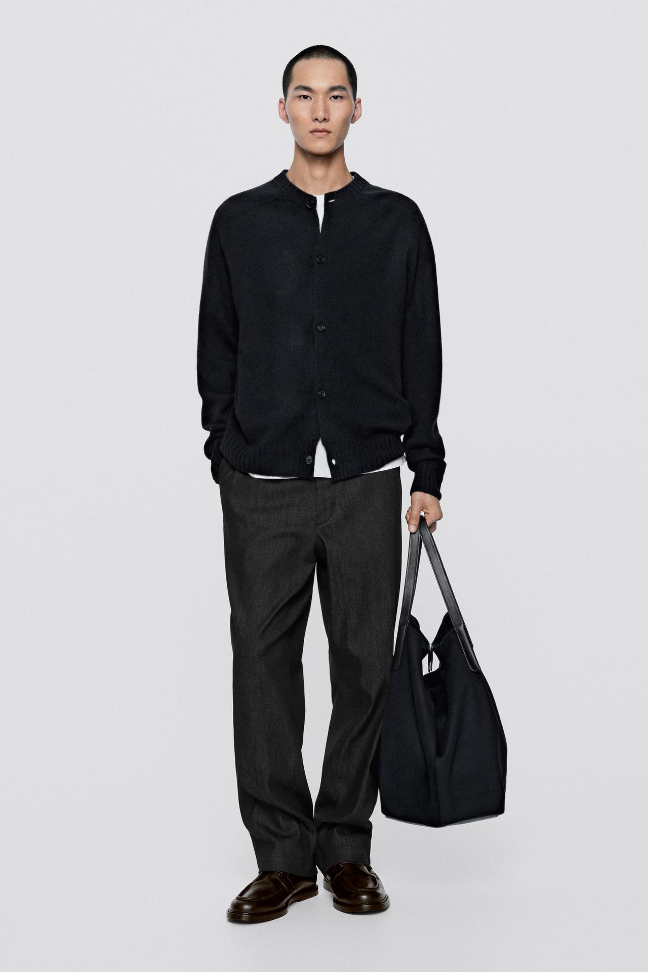 Button-up knit cardigan - LIMITED EDITION — NAVY BLUE