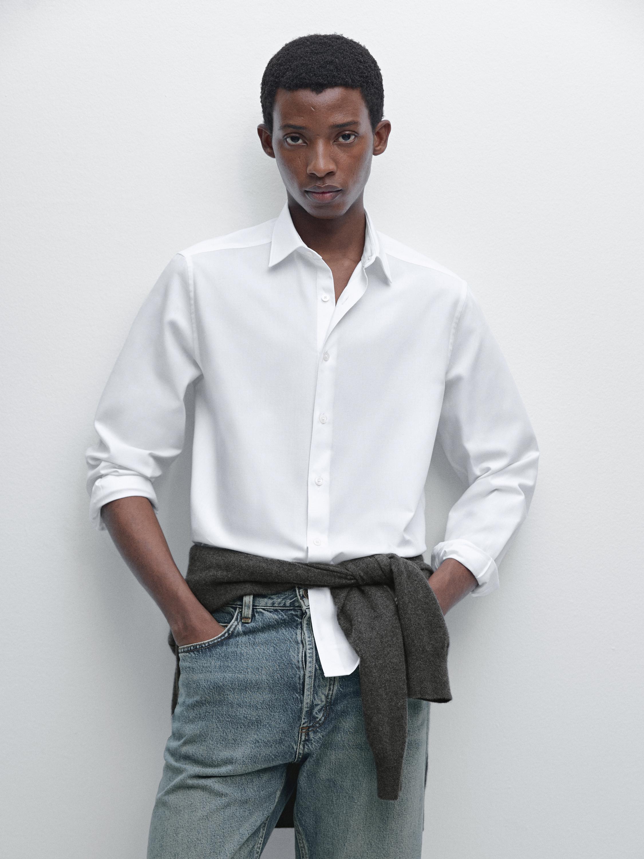 Regular fit textured shirt