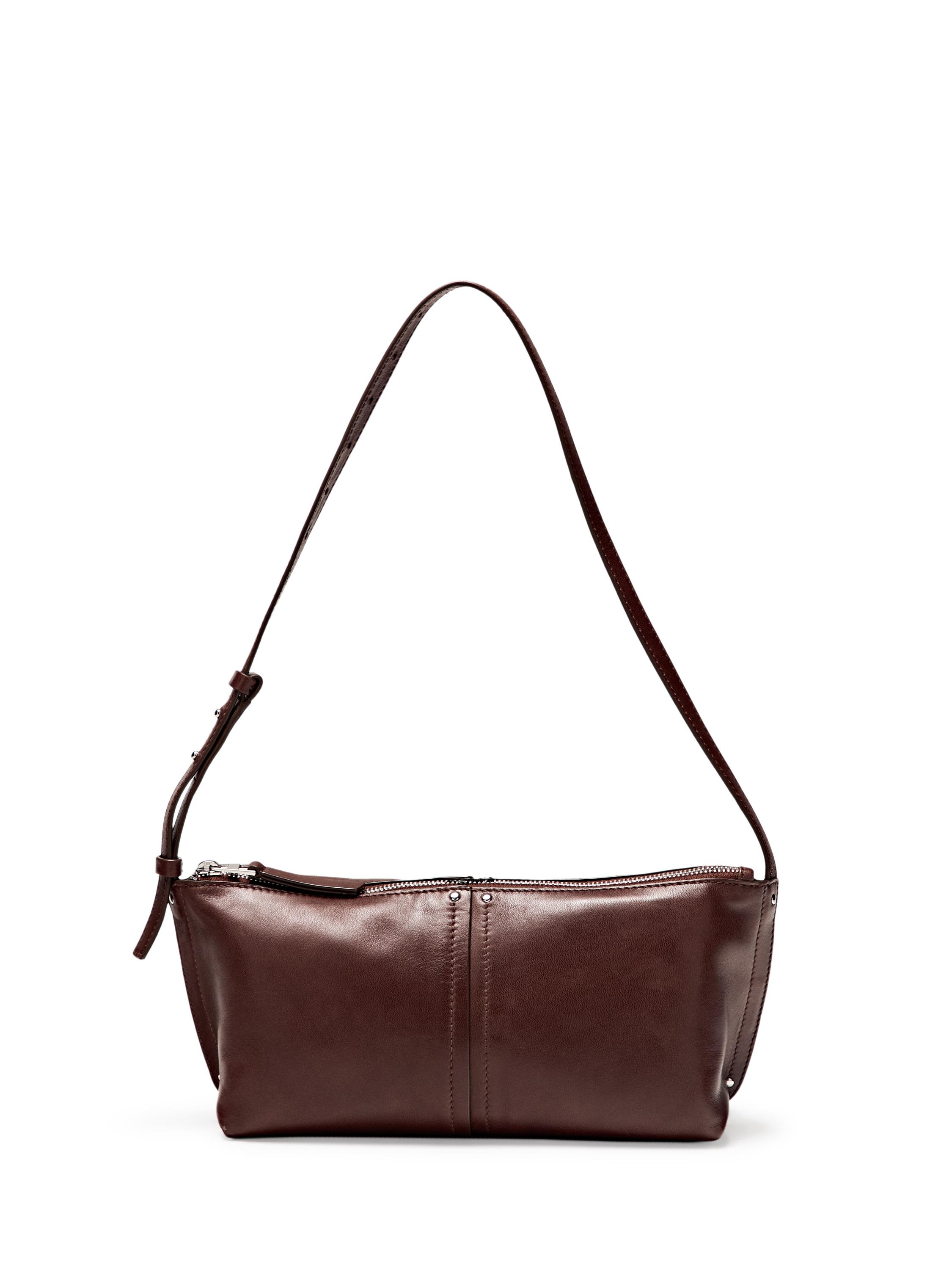 Nappa leather shoulder bag — BURGUNDY