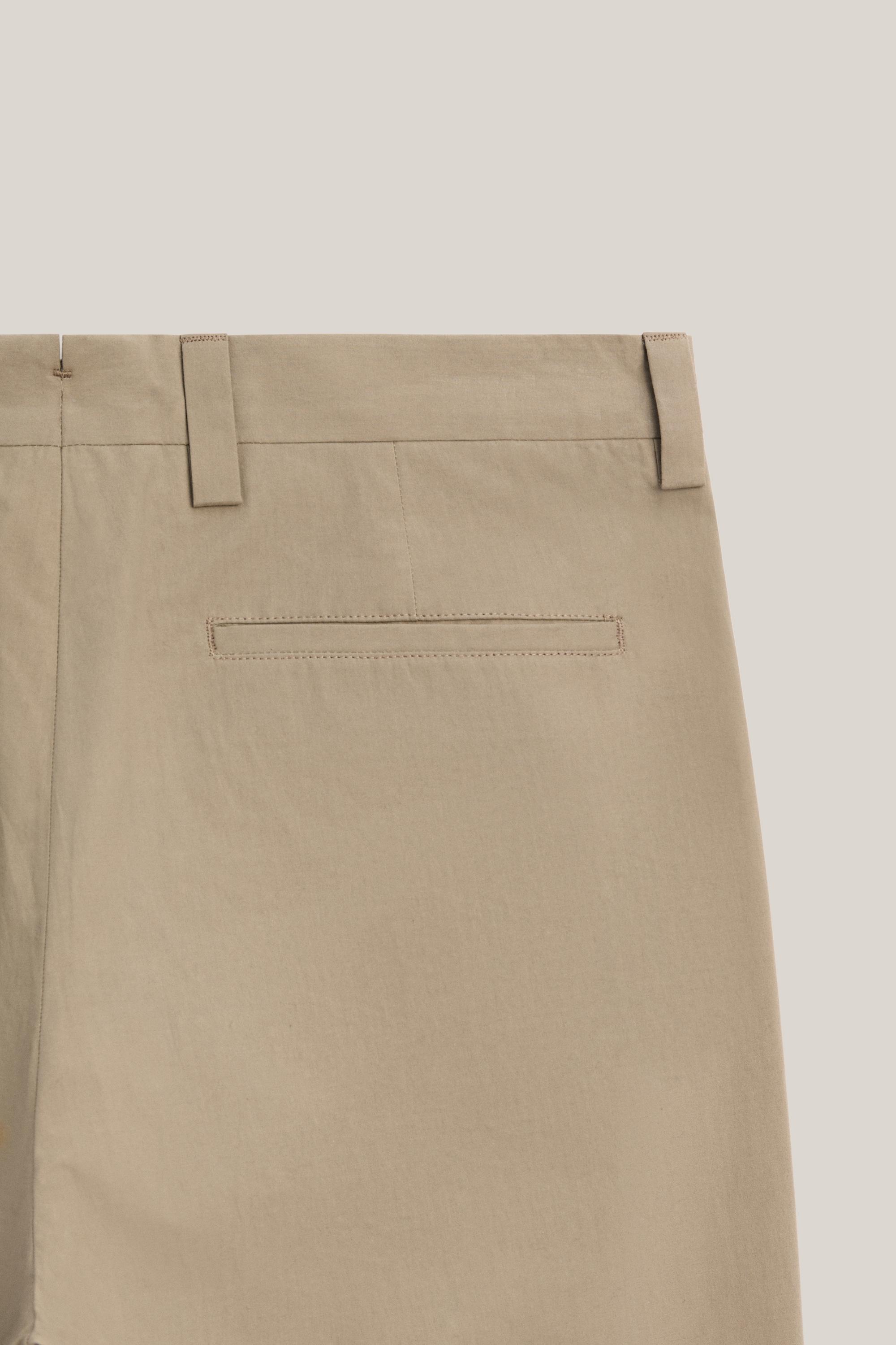 Cotton poplin trousers with darts - LIMITED EDITION — OCHRE