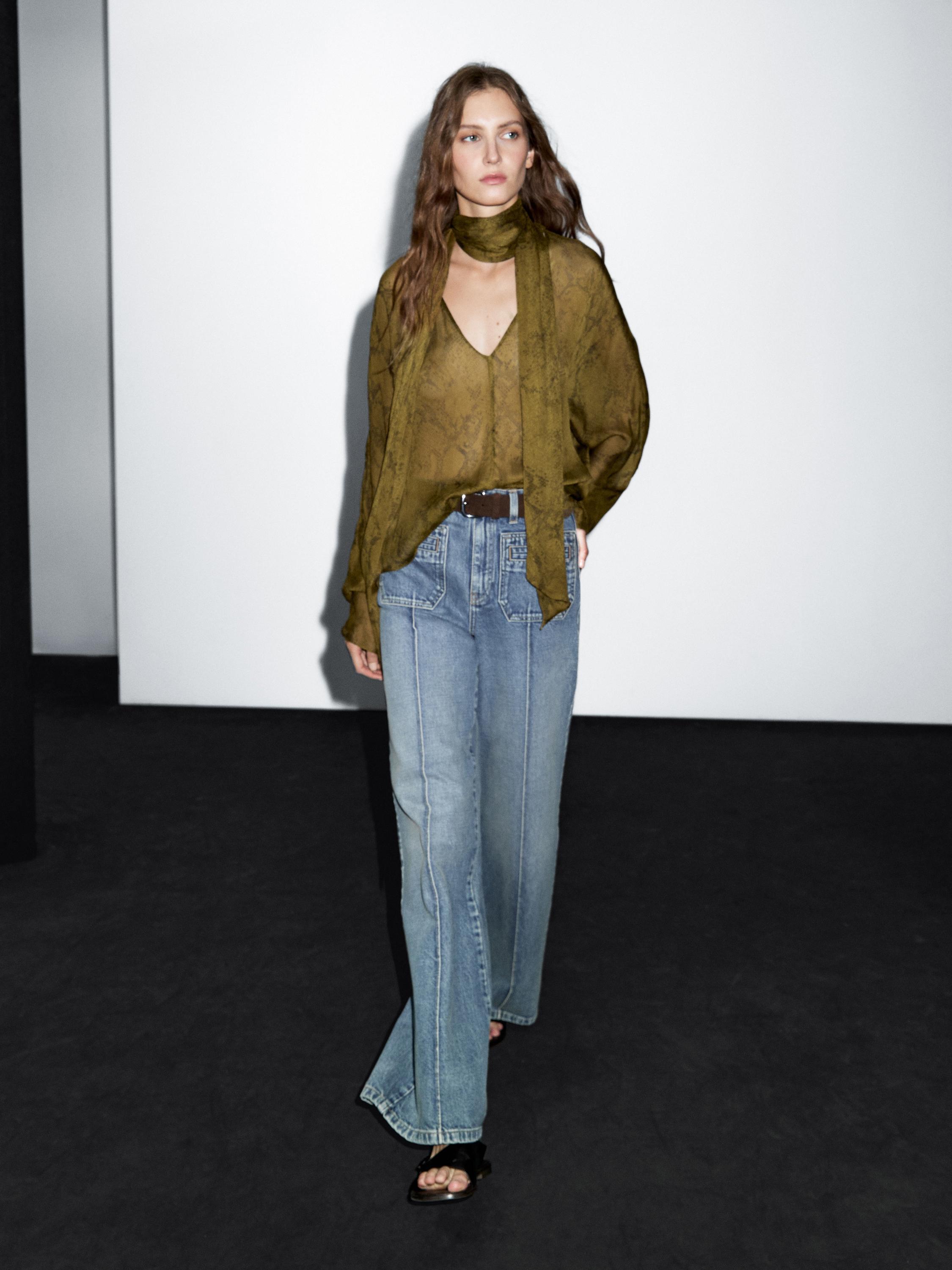 Camicetta morbida con stampa animalier