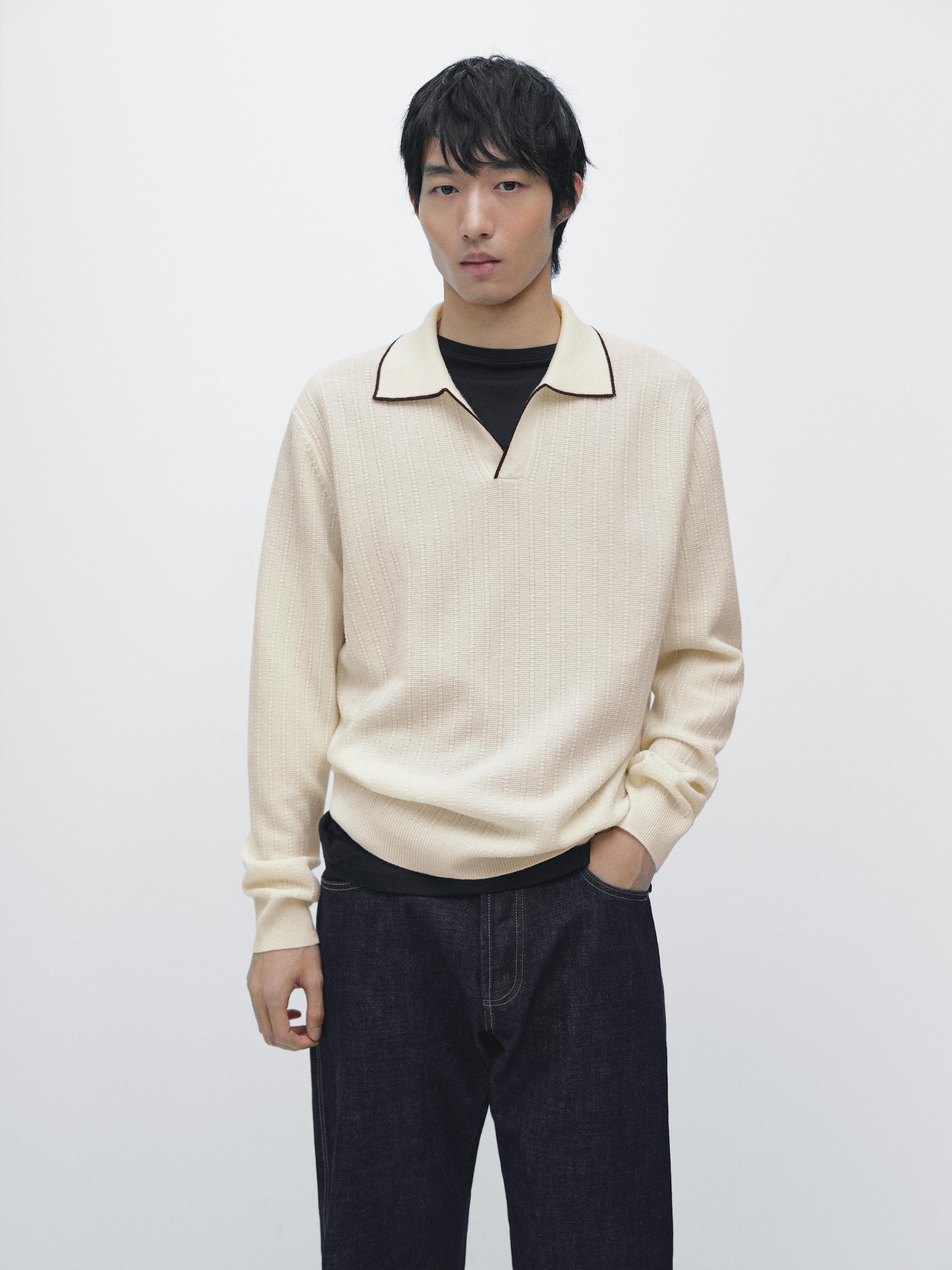 羊毛混紡針織Polo衫