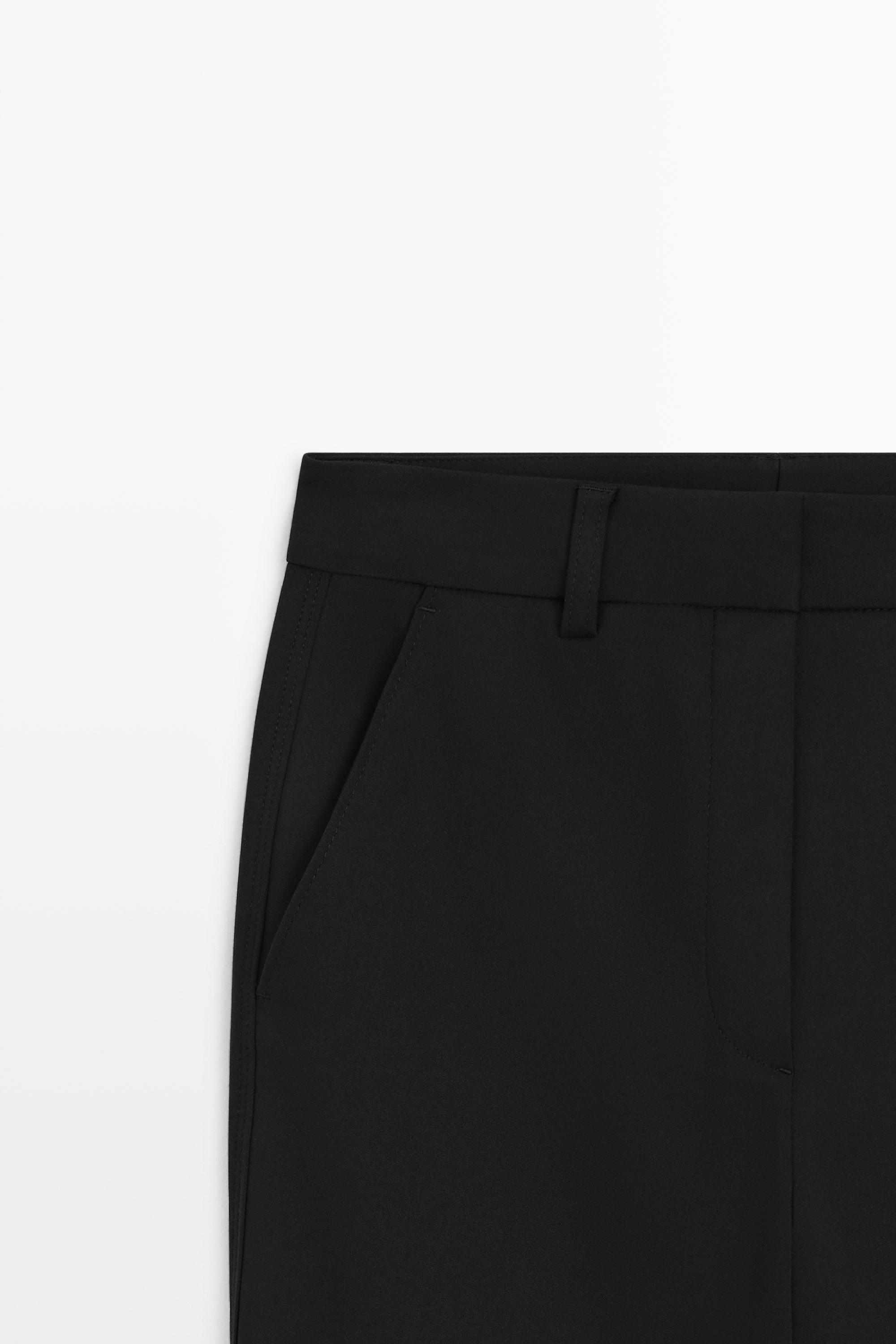 Technical flare fit pants — BLACK