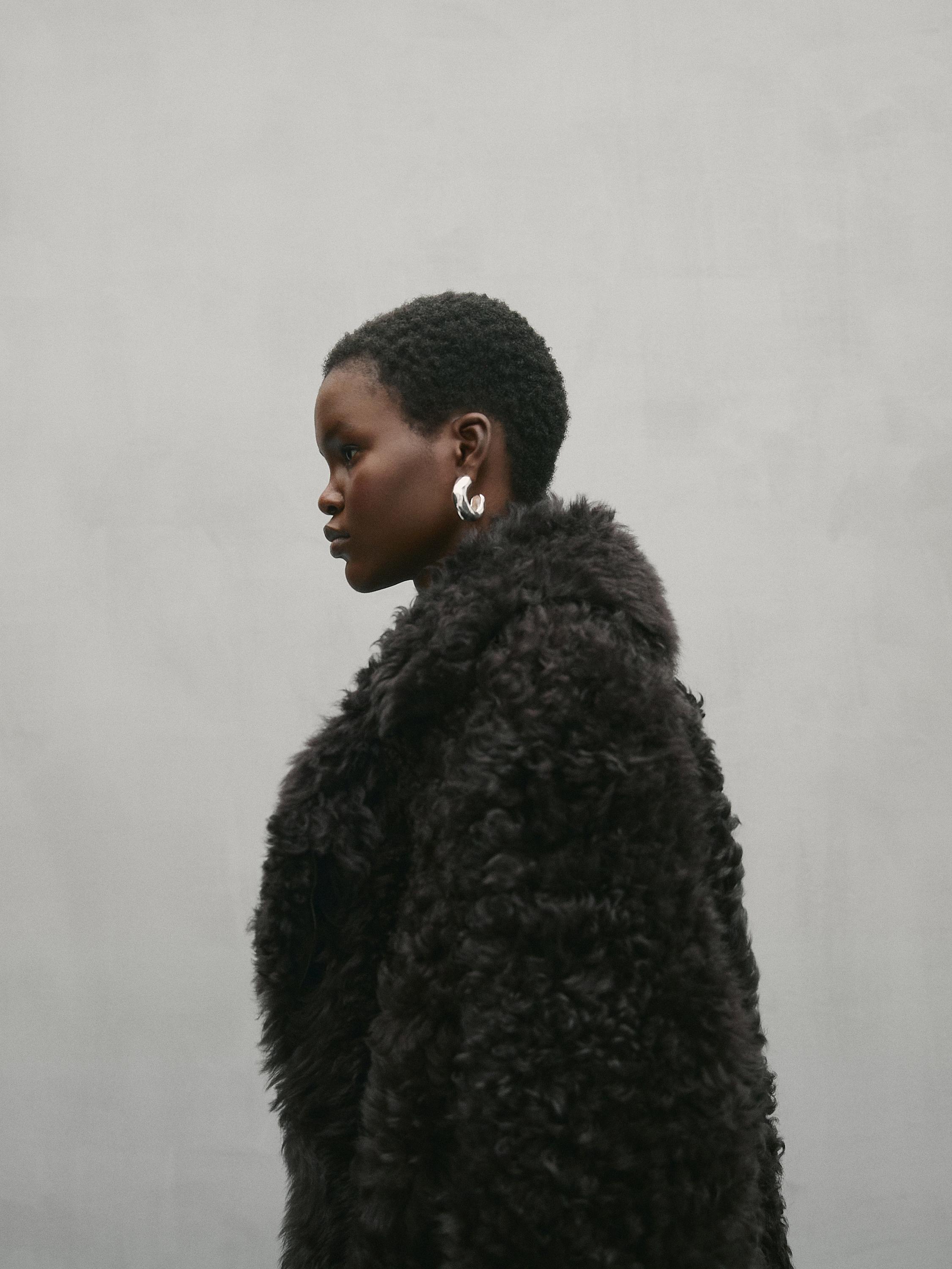 Long leather sheepskin coat - Studio