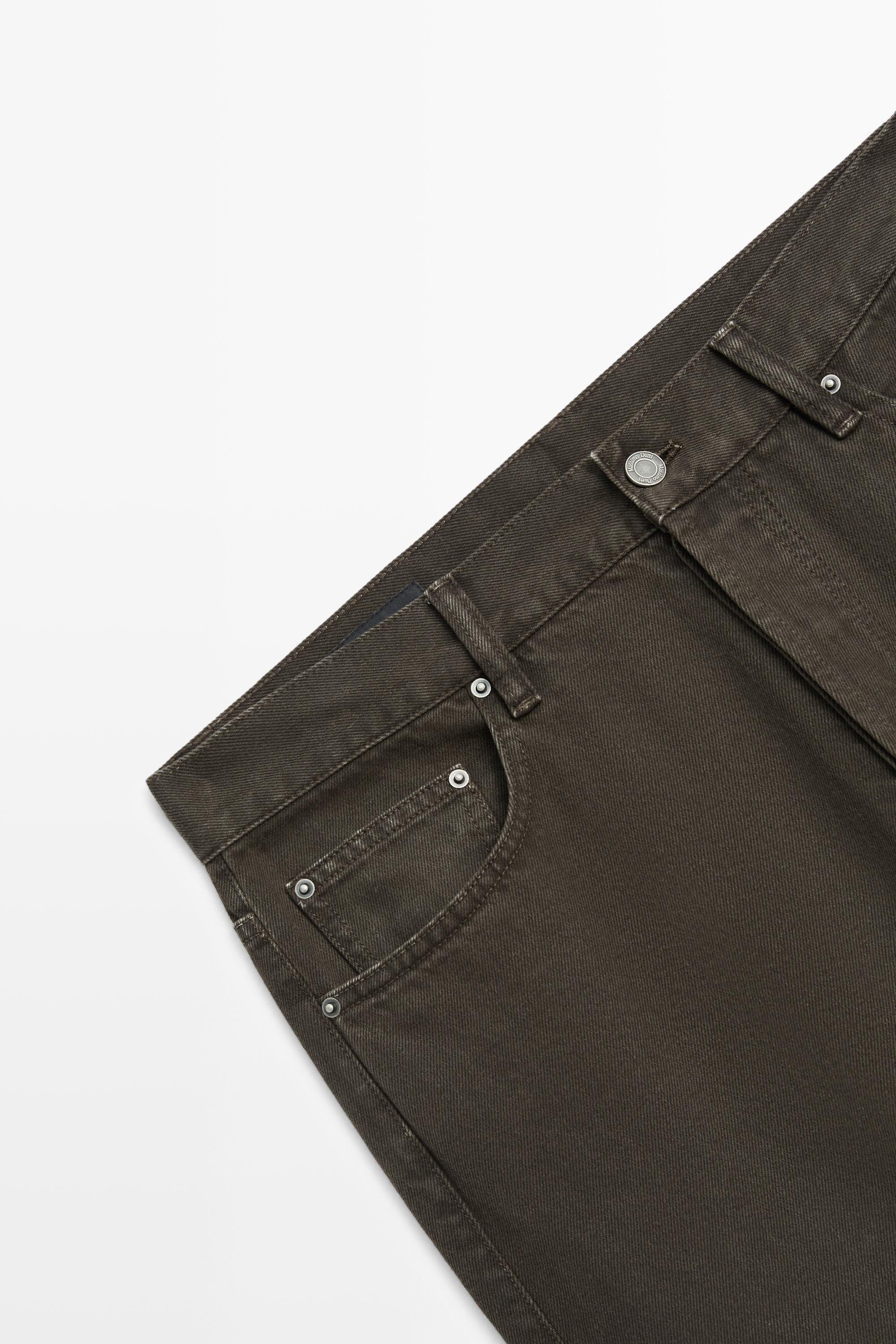 Tapered fit jeans — Chocolate
