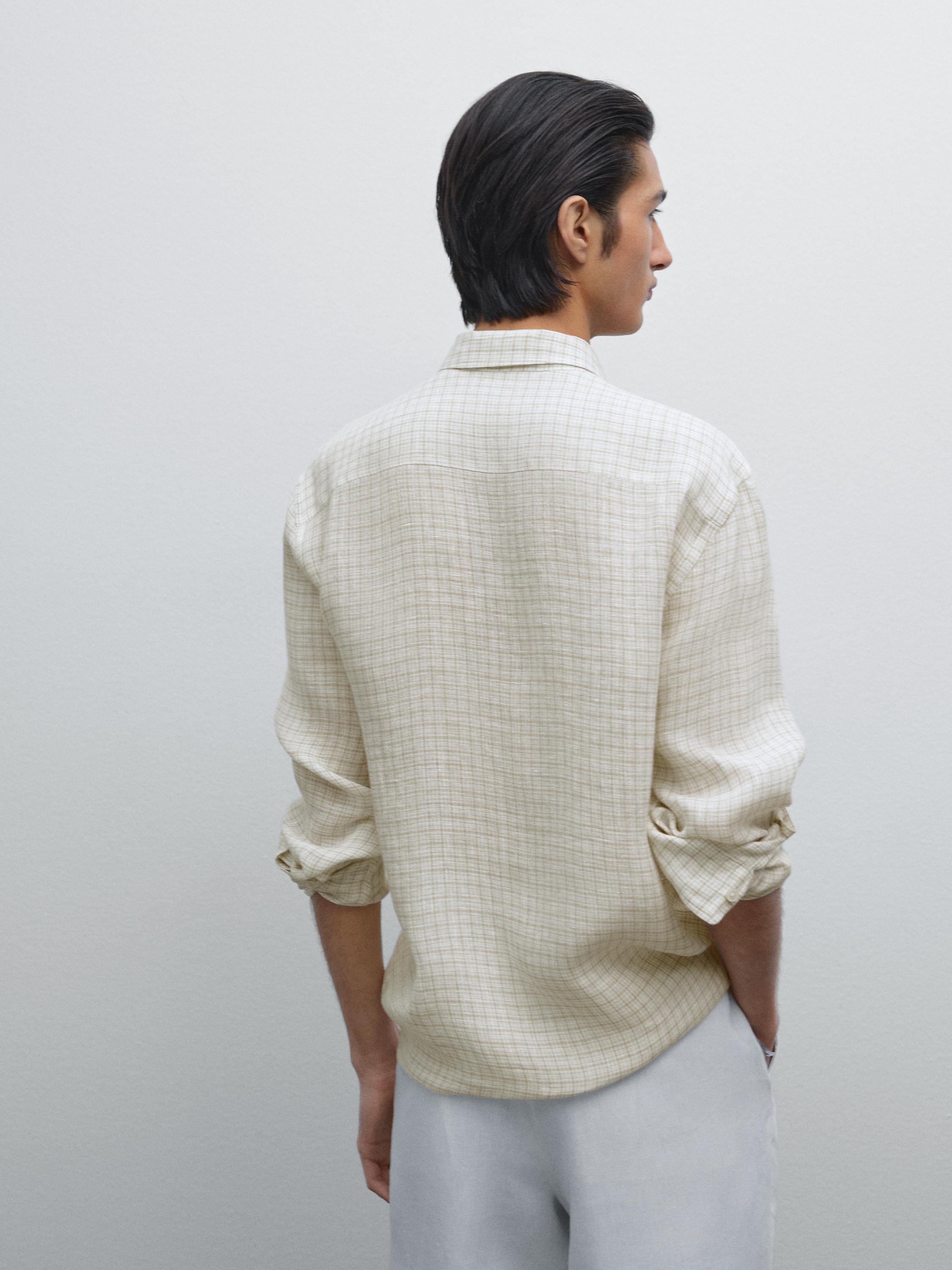 100% linen regular fit shirt