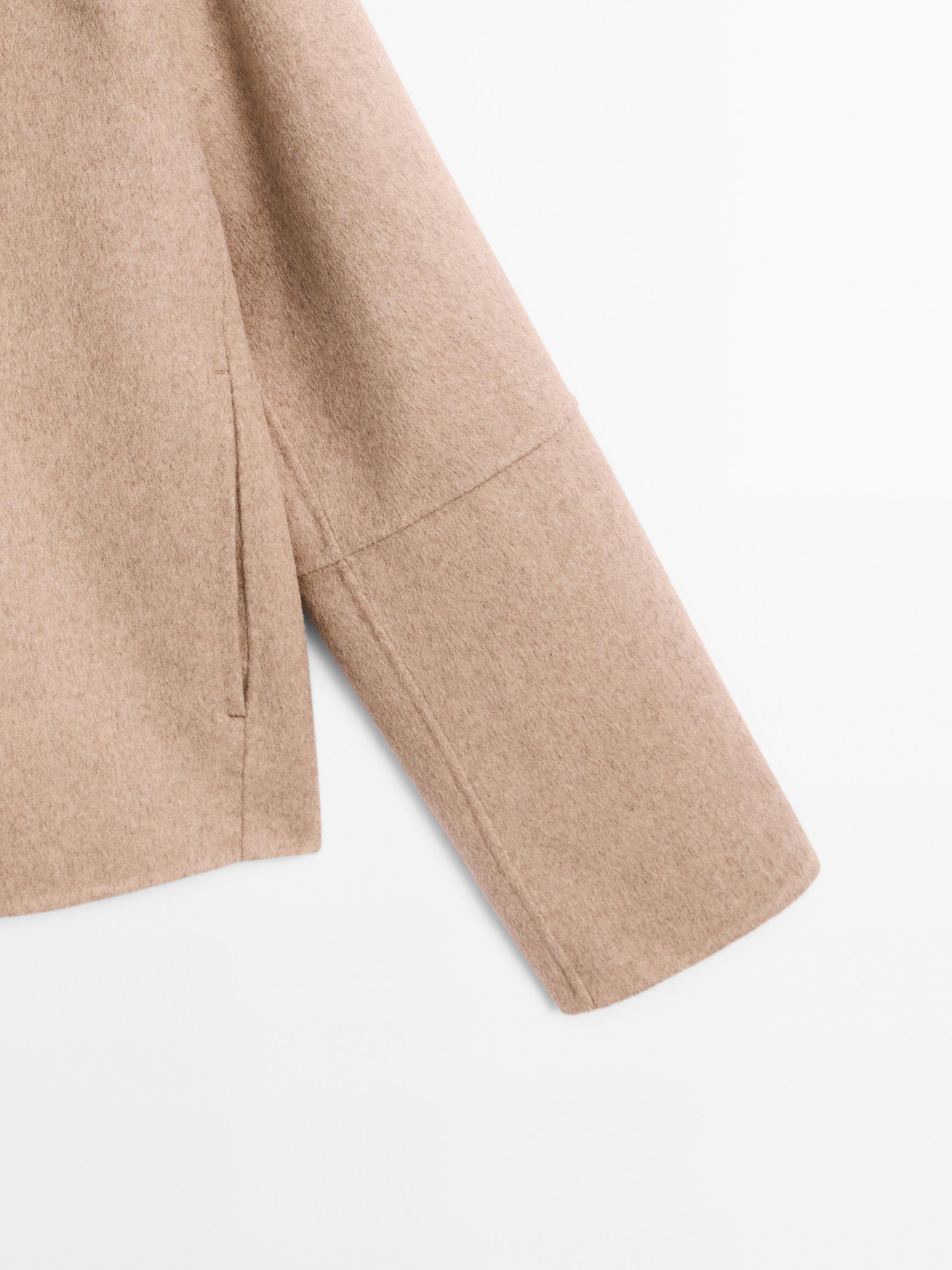 Cropped wool blend jacket