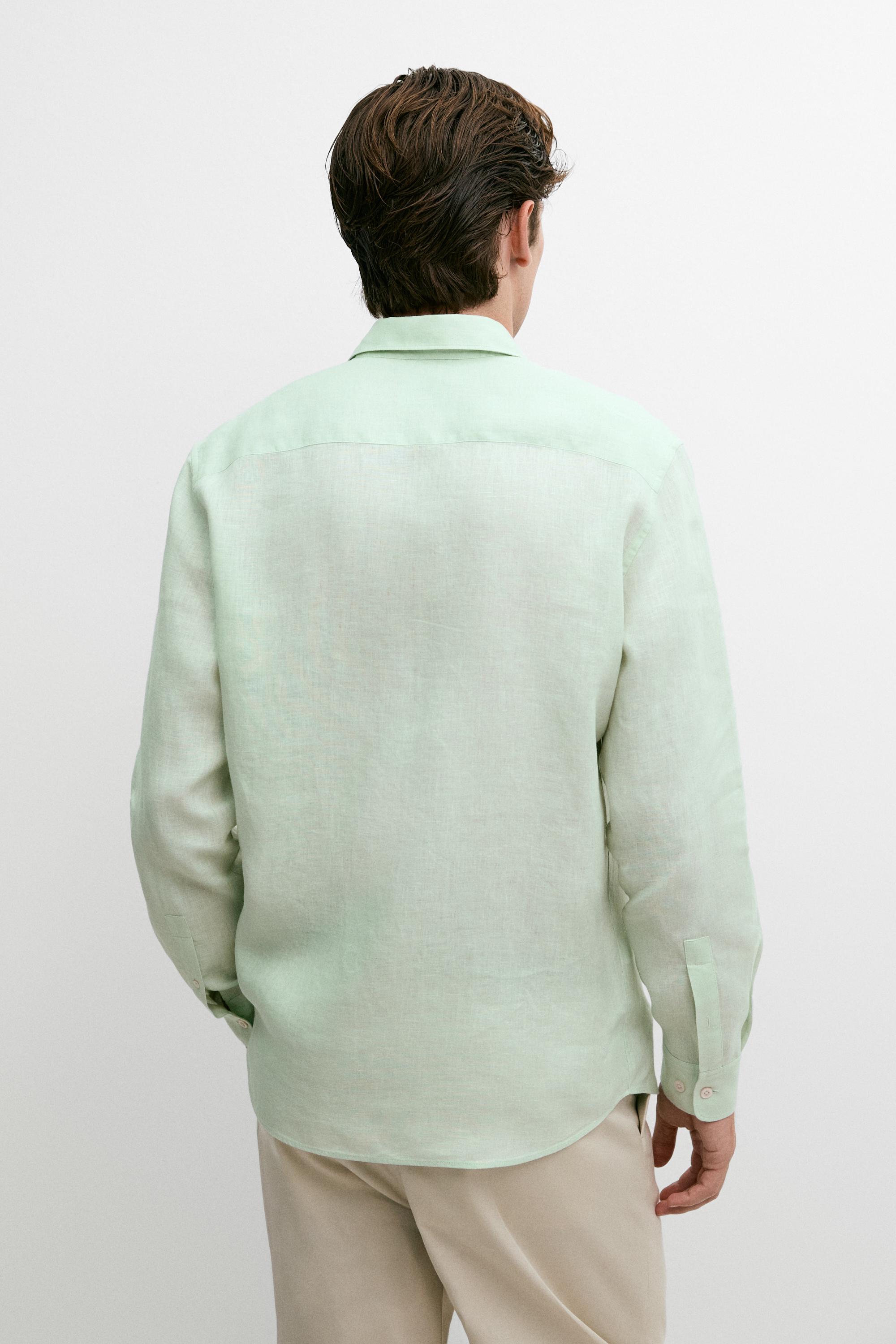 Slim fit 100% linen shirt — MOSS