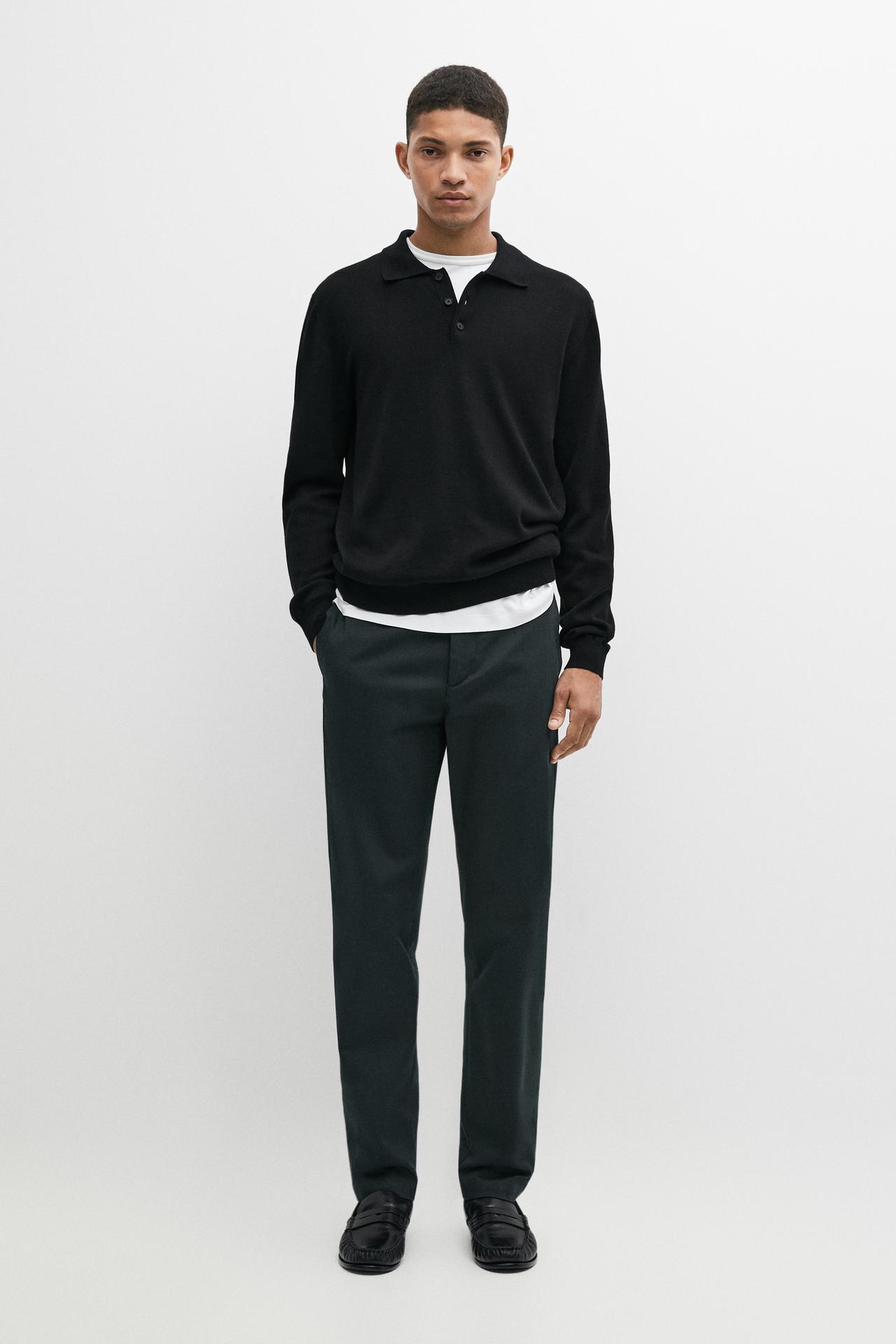 Slim fit pants — NAVY BLUE