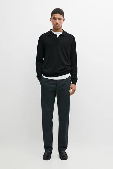 Slim fit pants — NAVY BLUE 1