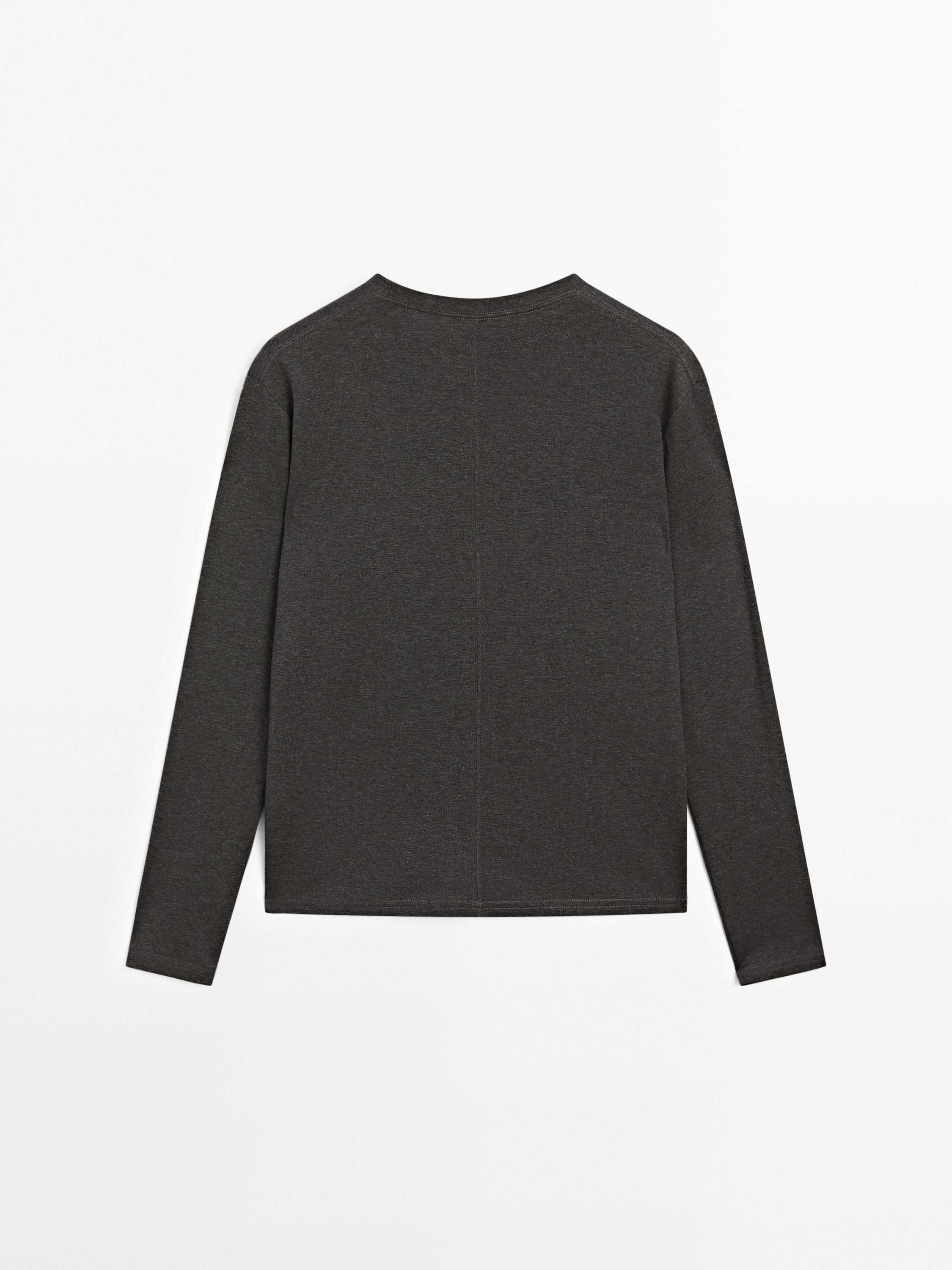 Long sleeve T-shirt with seam detail