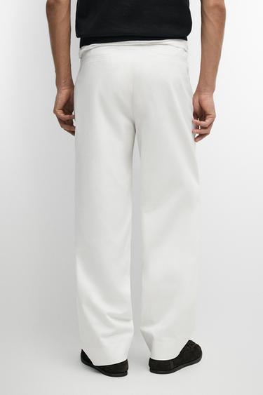 Cotton blend darted trousers — WHITE 5