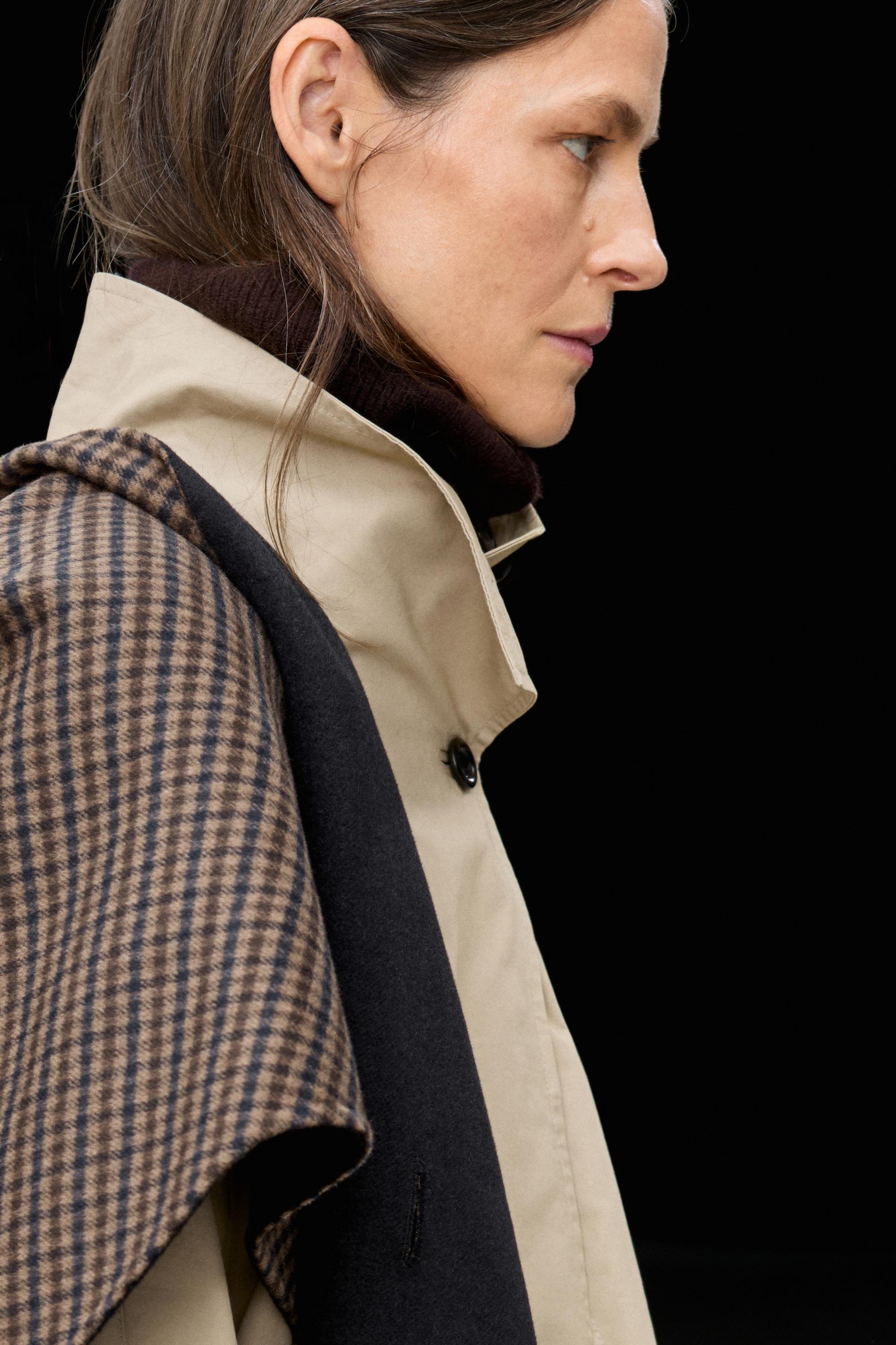100% Cotton High-Neck Trench Coat - thumbnail 5