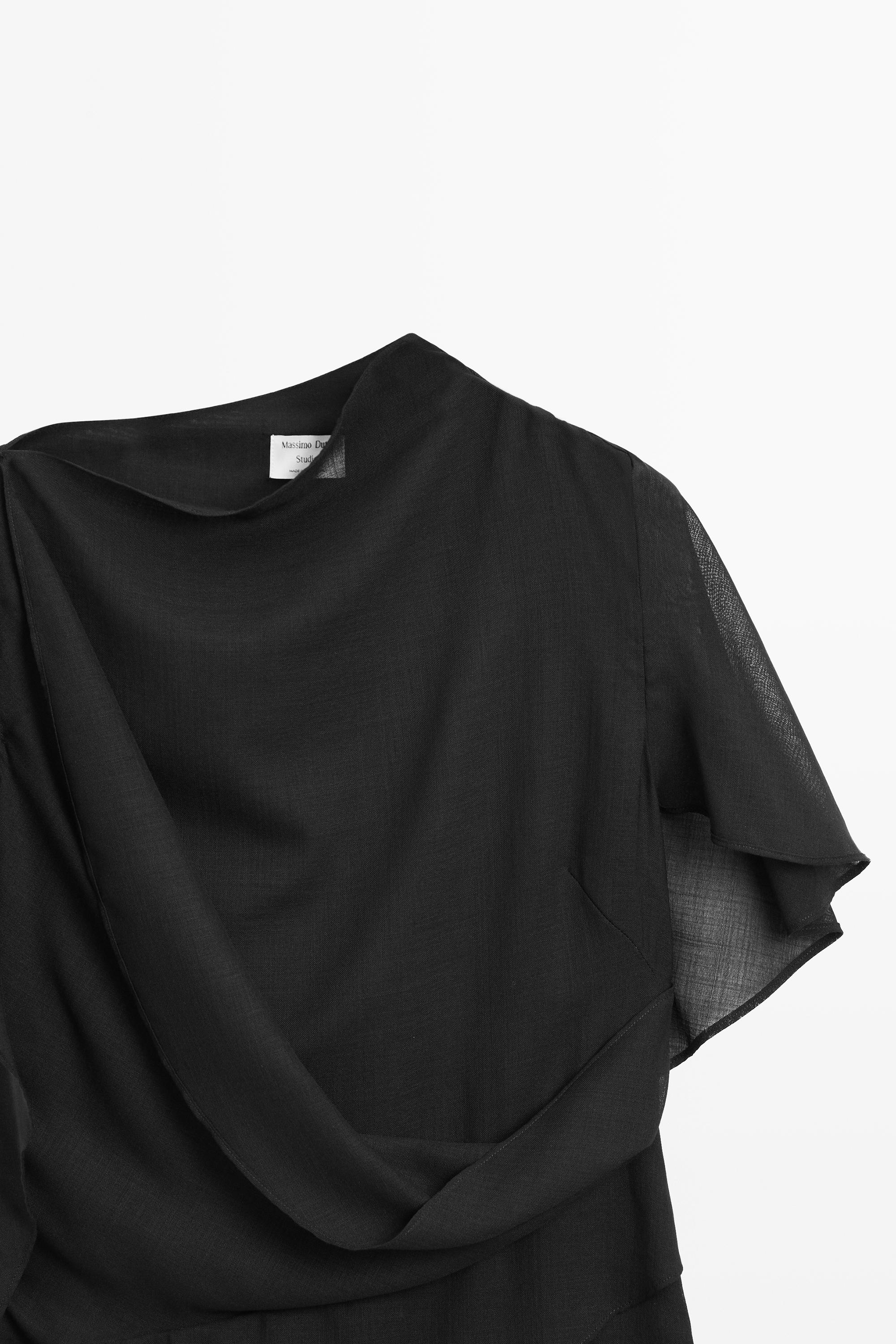 Midi dress with hood detail - STUDIO Black Dress | Massimo Dutti Midi dress with hood detail - STUDIO Black Dress | Massimo Dutti