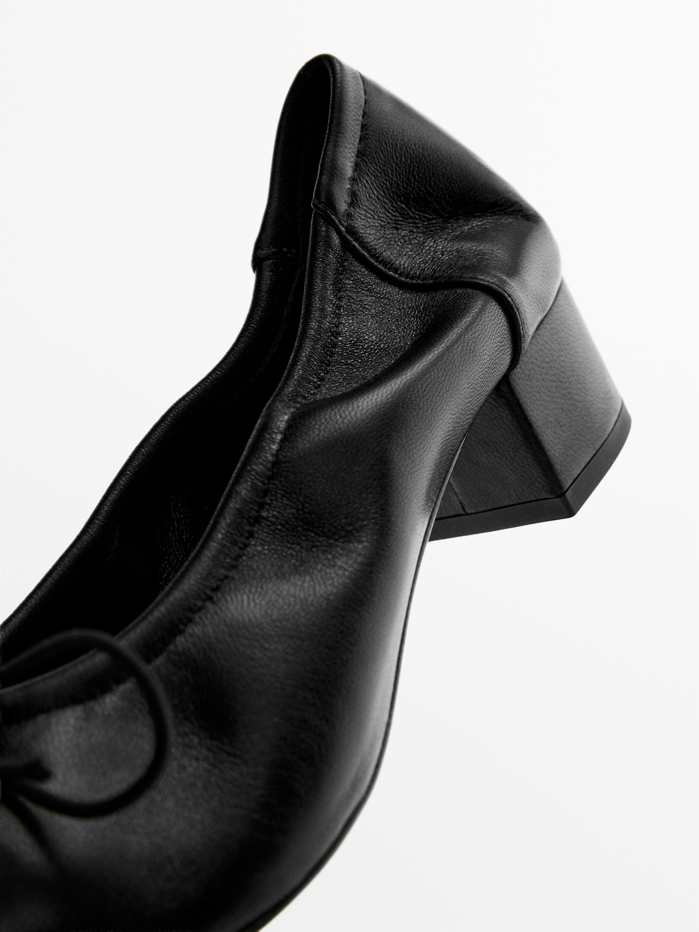 High-heel ballerinas — BLACK